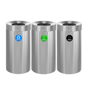 27 Gallon Stainless Steel Compost Bin, Recycling Can, and Trash Receptacle