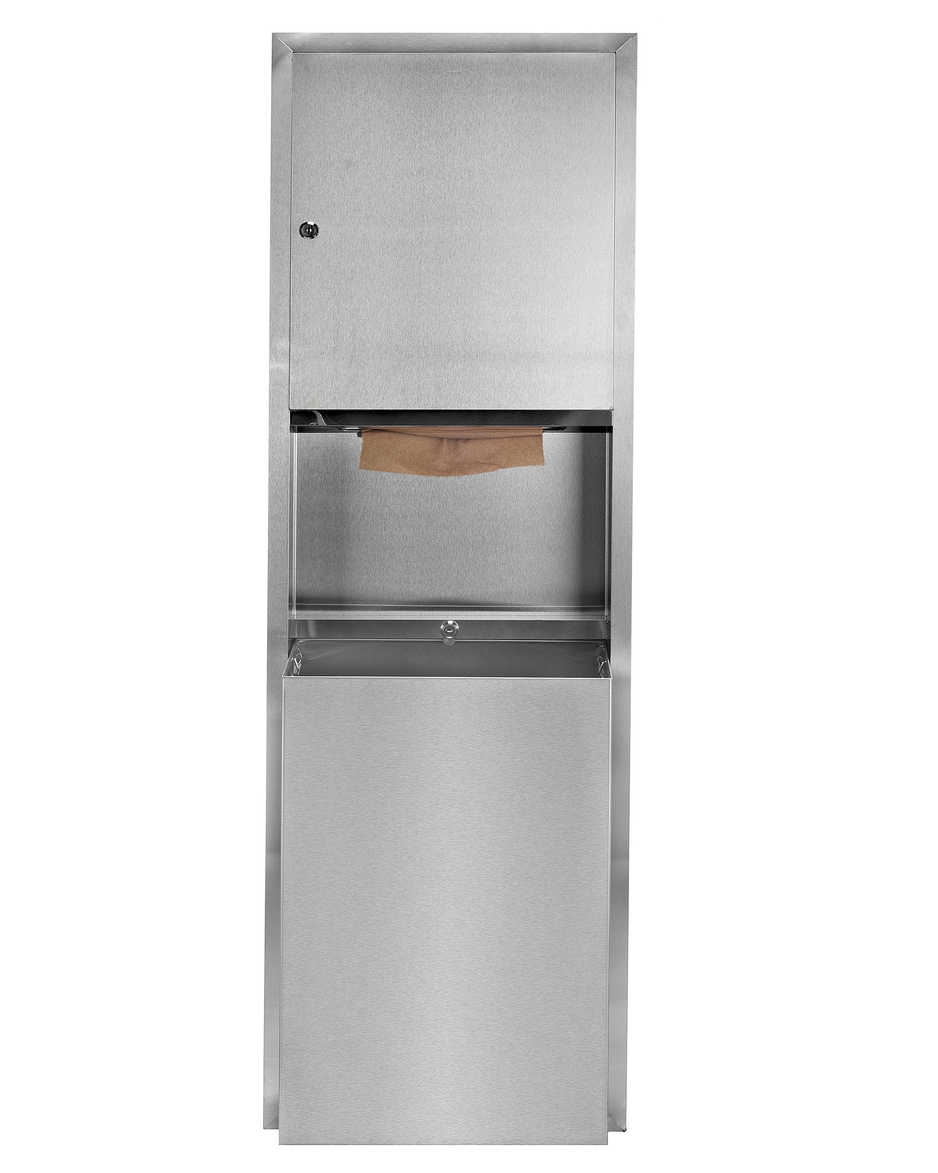 Recessed Paper Towel Dispenser / Waste Receptacle