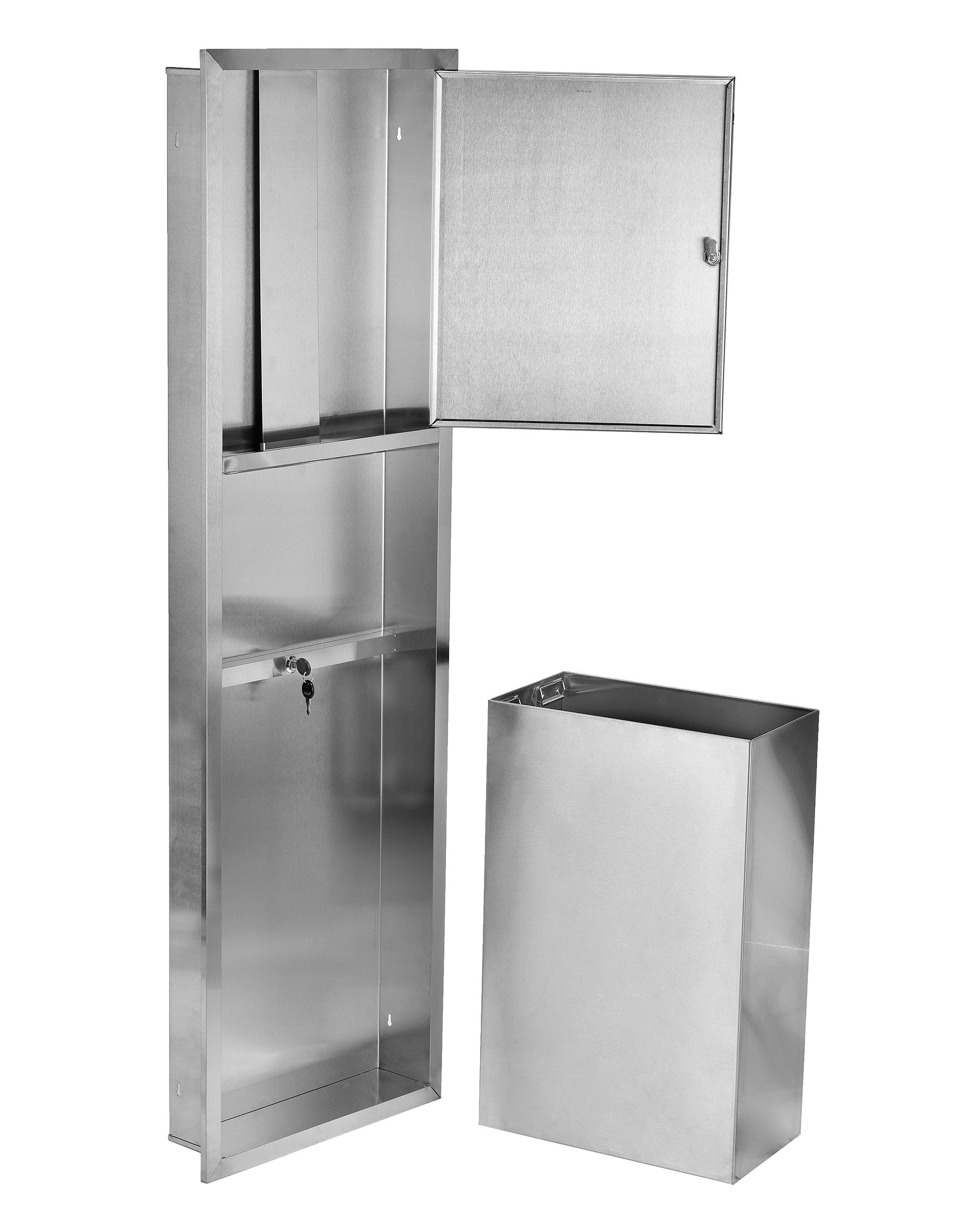 Recessed Paper Towel Dispenser / Waste Receptacle