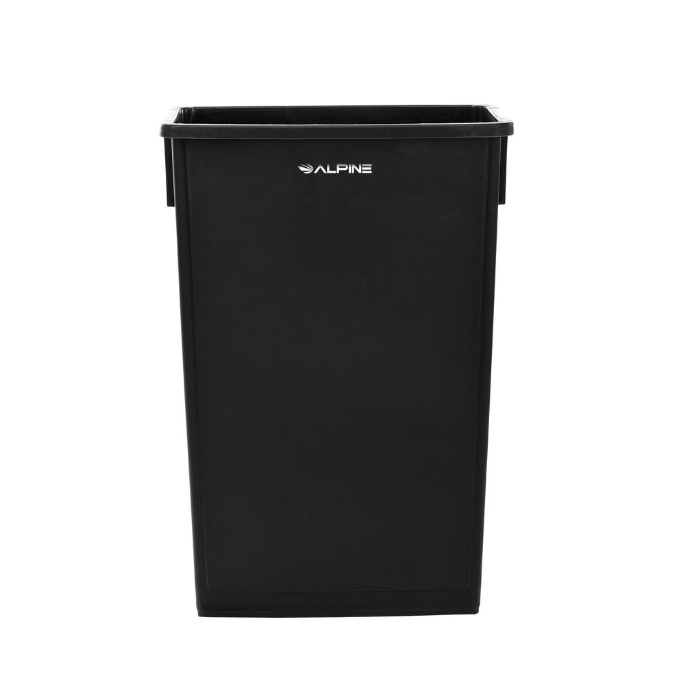 Alpine Industries 23 Gallon Black Slim Trash Can