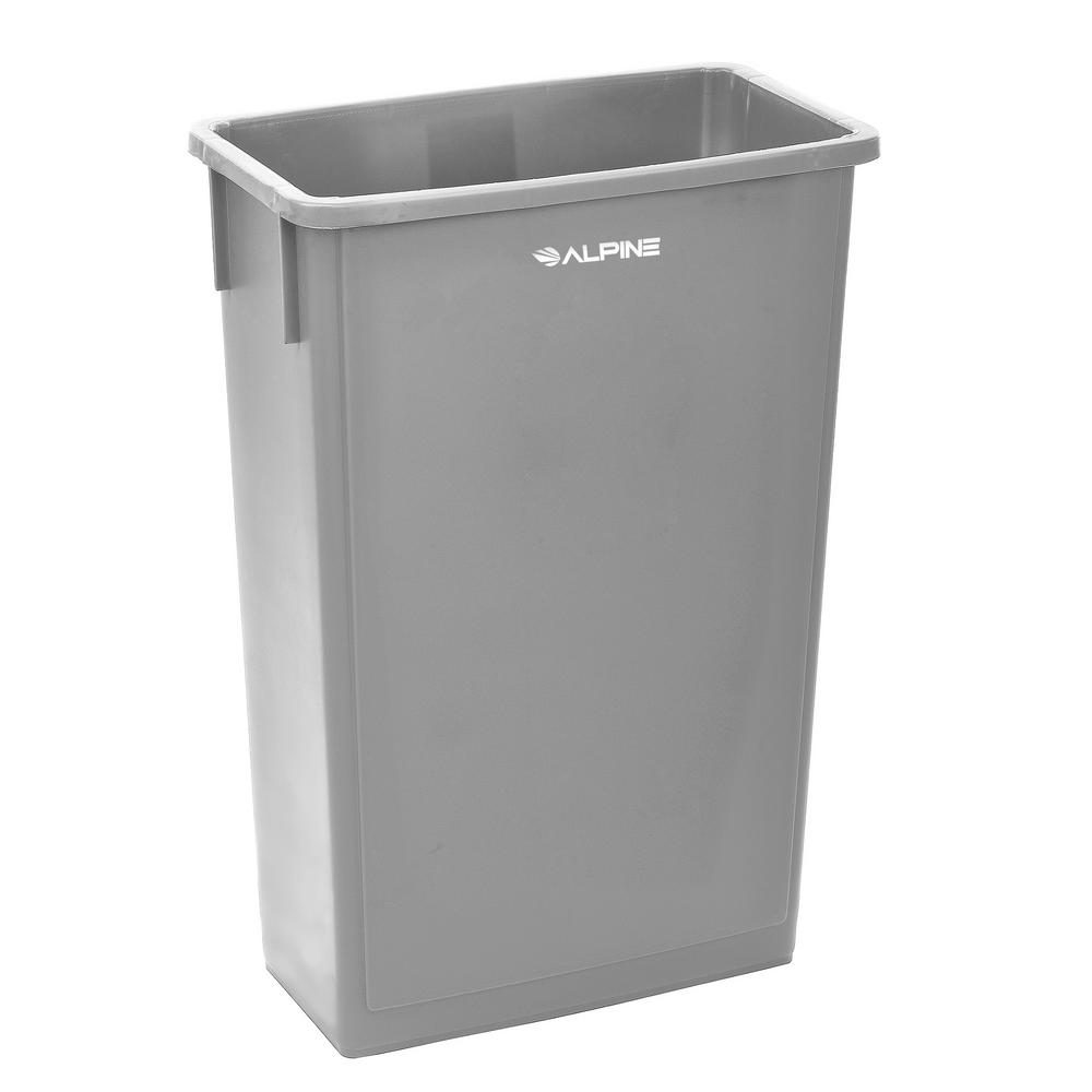 Alpine Industries 23 Gallon Gray Slim Trash Can