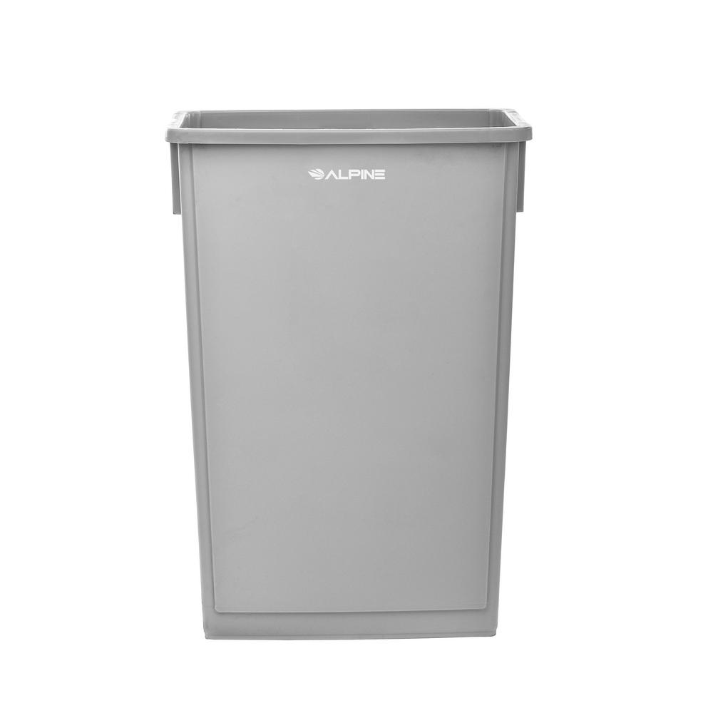 Alpine Industries 23 Gallon Gray Slim Trash Can