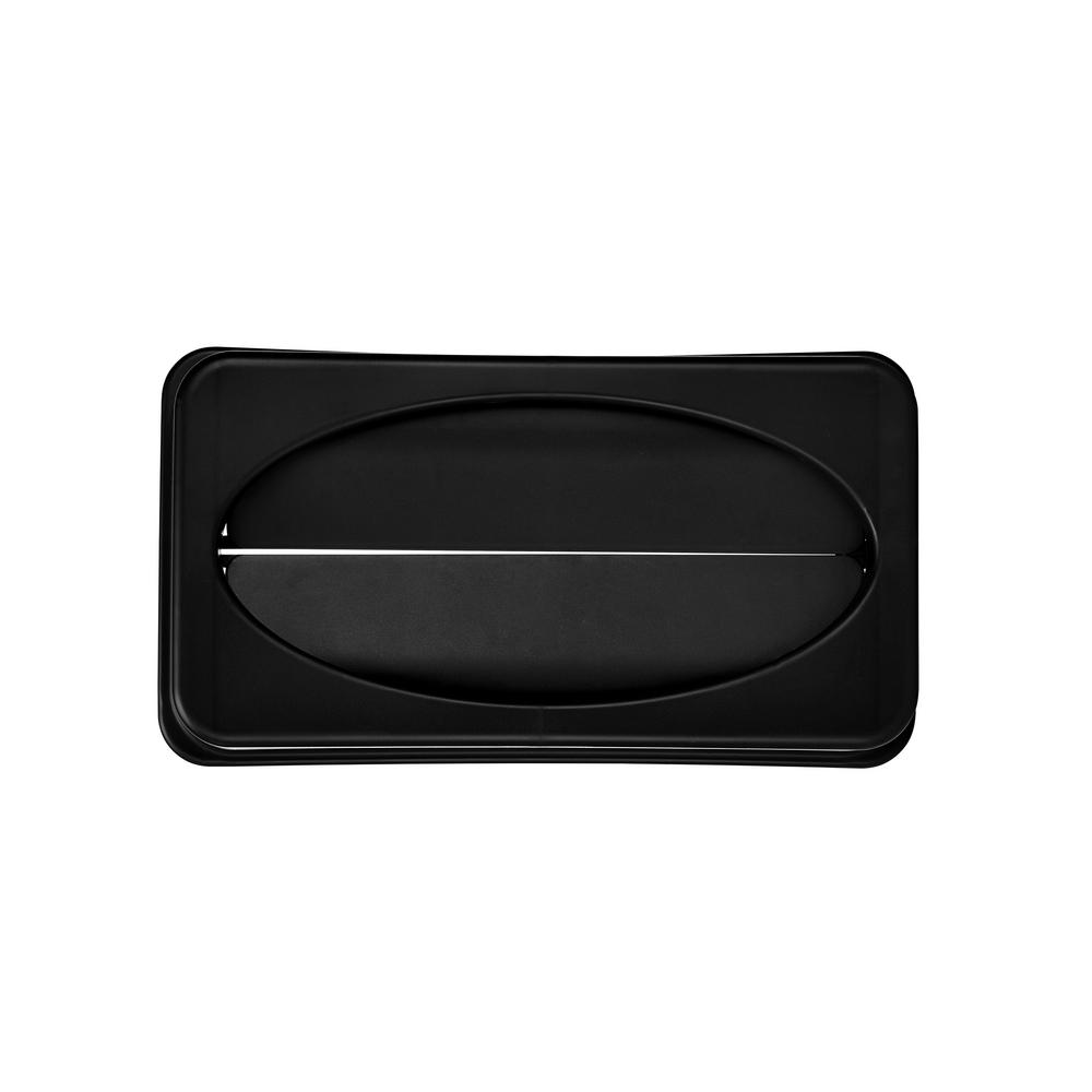 Alpine Industries Black Slim Trash Can Swing Lid