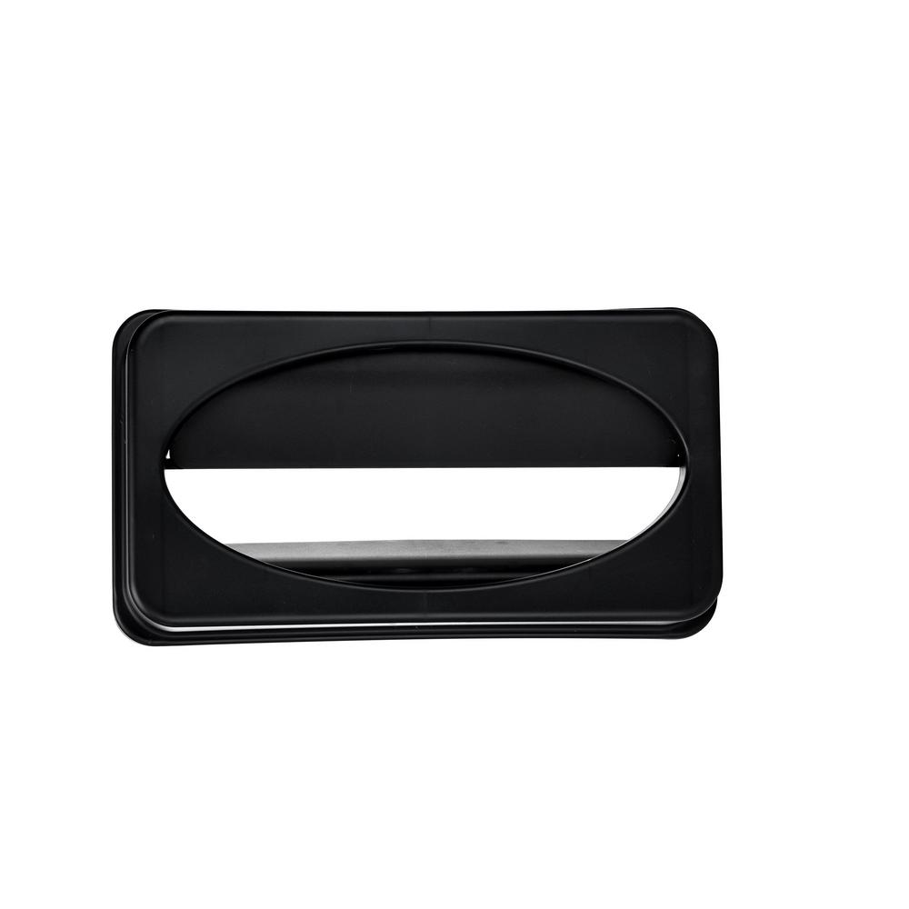Alpine Industries Black Slim Trash Can Swing Lid