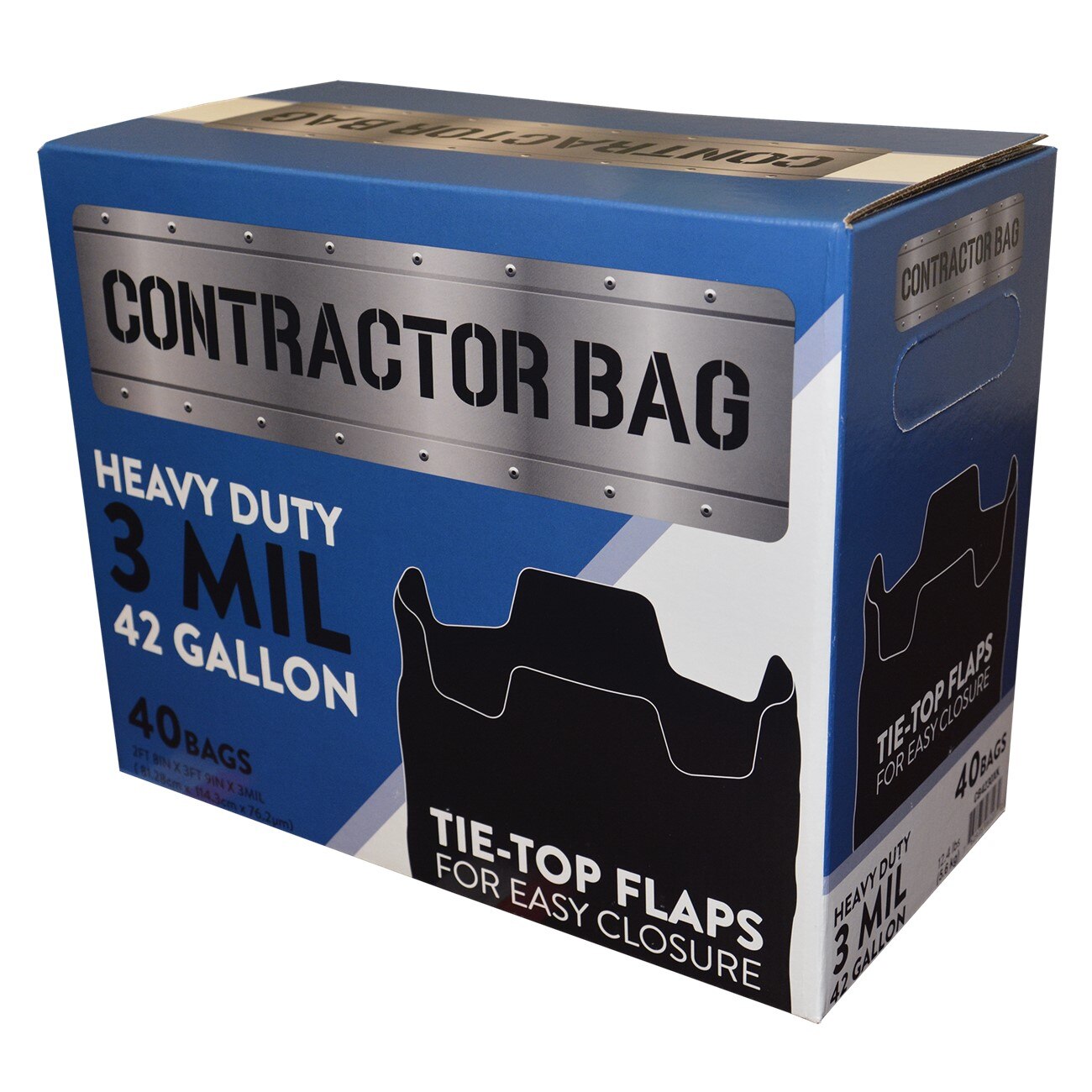 All-Pro Contractor Clean-Up Bags, 42 Gal, Black, 20/Roll