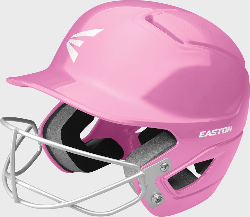Easton Alpha T-Ball/Small Solid Batting Helmet With Softball Only Mask - Pink