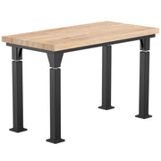 NPS® Aero-Lift Table, Signature Frame, 24" x 48", Butcherblock Top, Surface Color: Maple, Frame Color: Black
