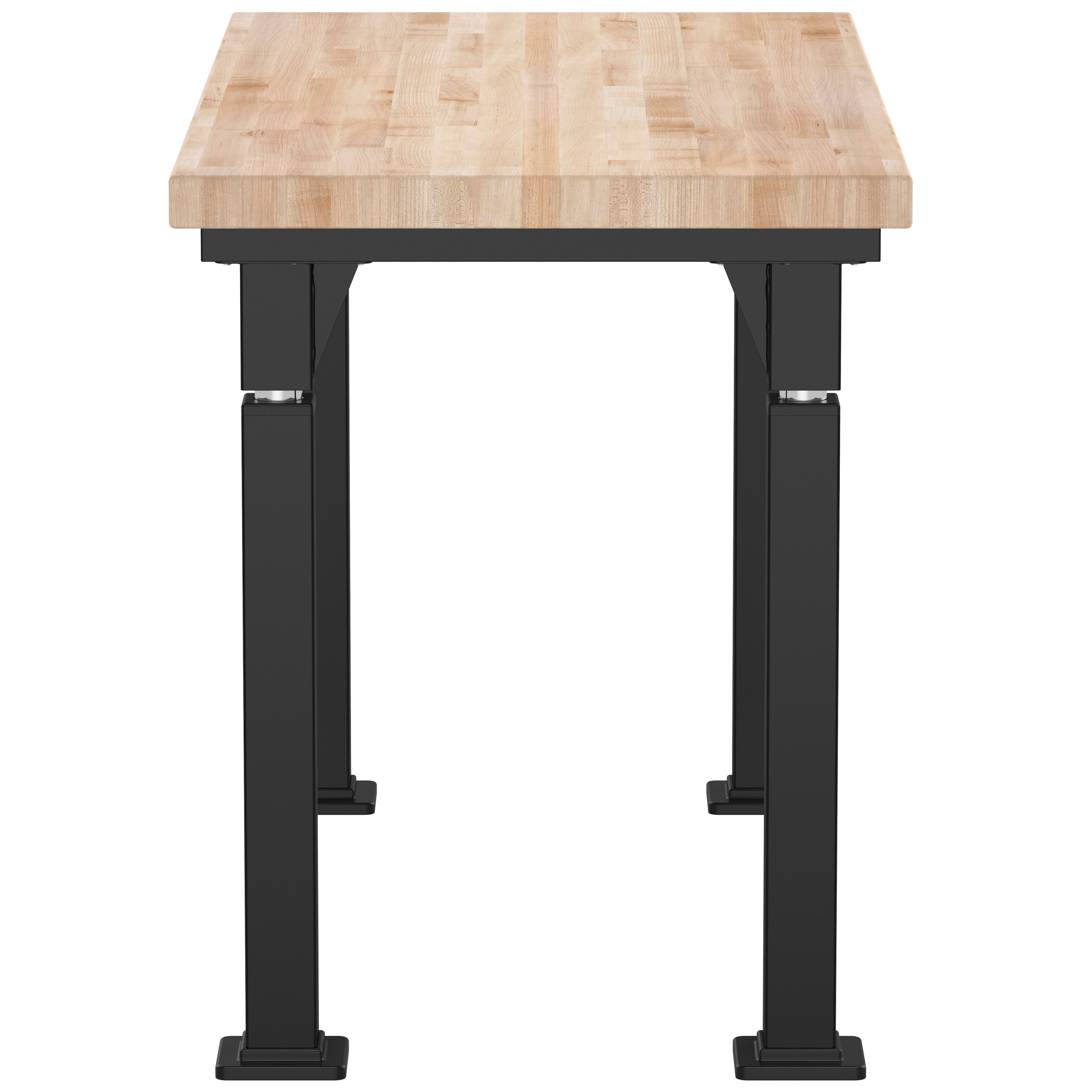 NPS® Aero-Lift Table, Signature Frame, 24" x 48", Butcherblock Top, Surface Color: Maple, Frame Color: Black