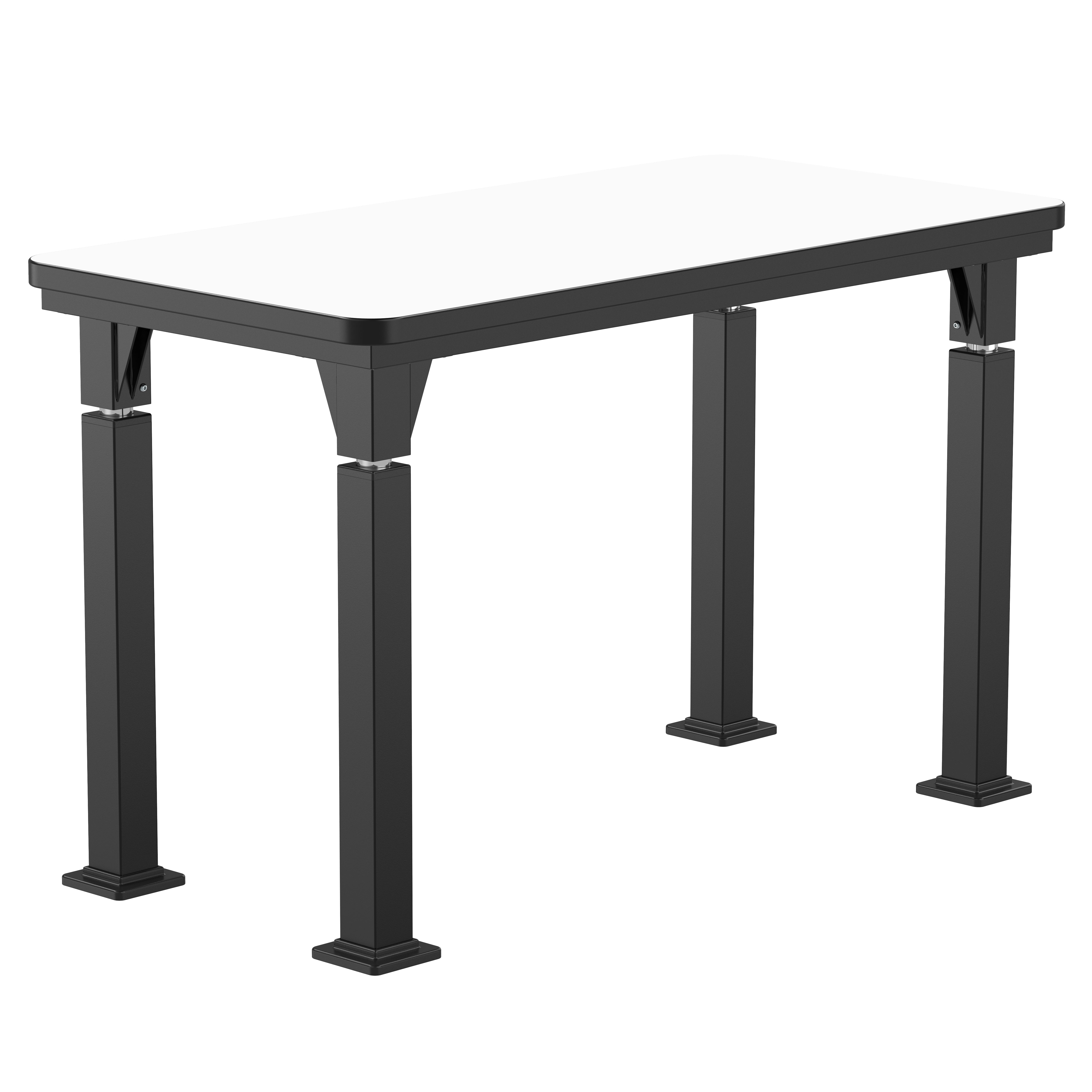 NPS® Aero-Lift Table, Signature Frame, 24" x 48", Whiteboard Top, Surface Color: Black, Frame Color: Black