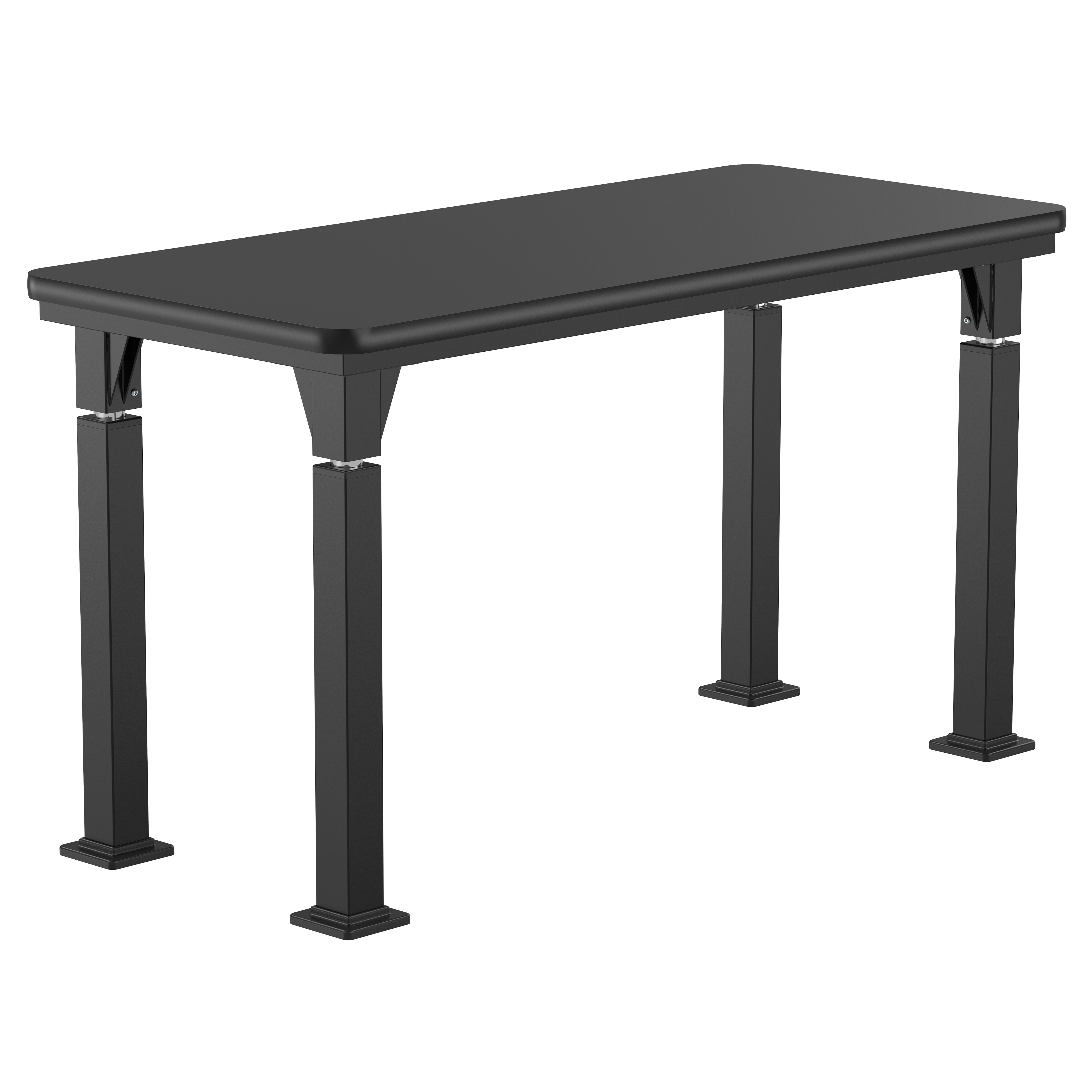 NPS® Aero-Lift Table, Signature Frame, 24" x 54", Science HPL Top, Surface Color: Black, Frame Color: Black