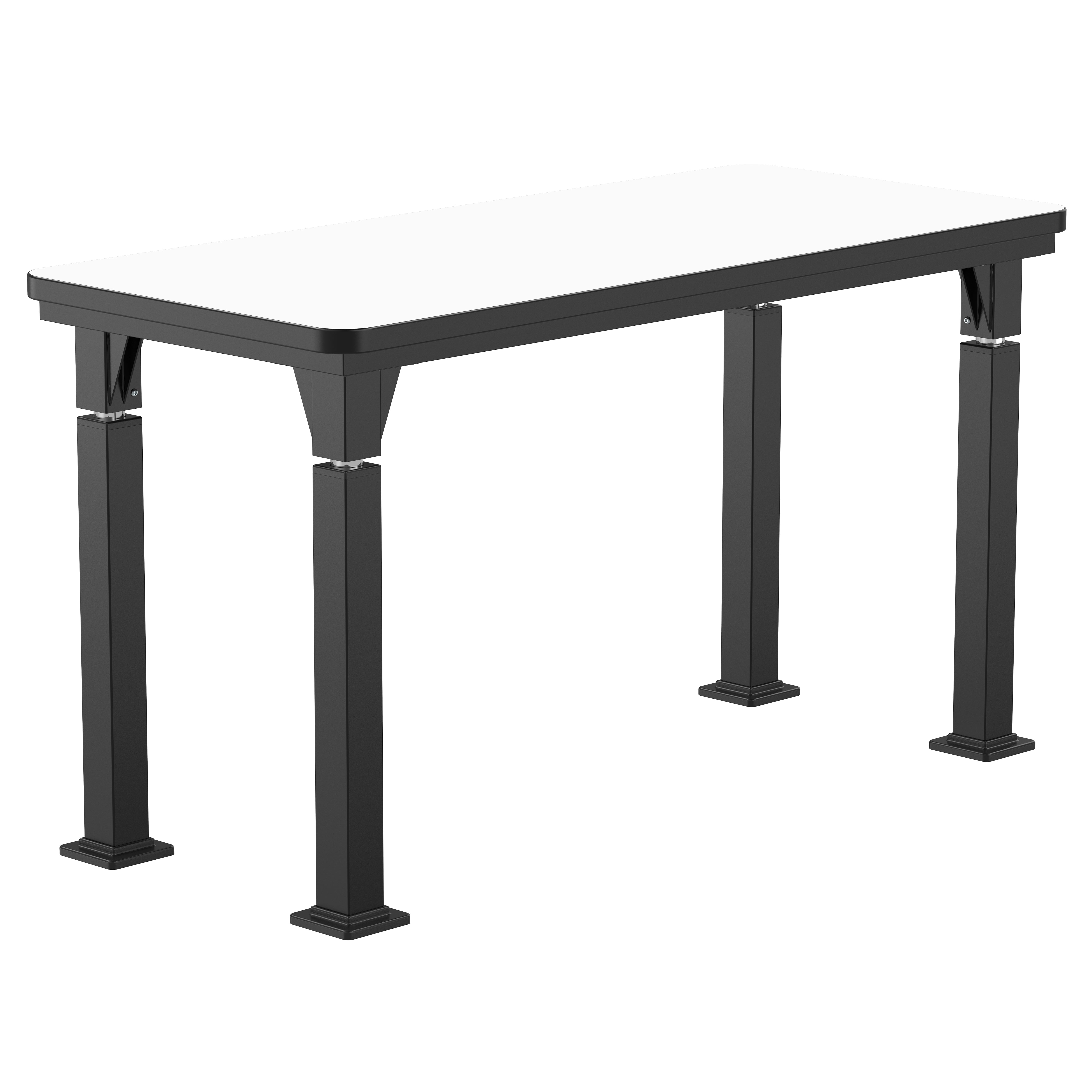 NPS® Aero-Lift Table, Signature Frame, 24" x 54", Whiteboard Top, Surface Color: Black, Frame Color: Black
