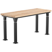 NPS® Aero-Lift Table, Signature Frame, 24" x 60", Butcherblock Top, Surface Color: Maple, Frame Color: Black