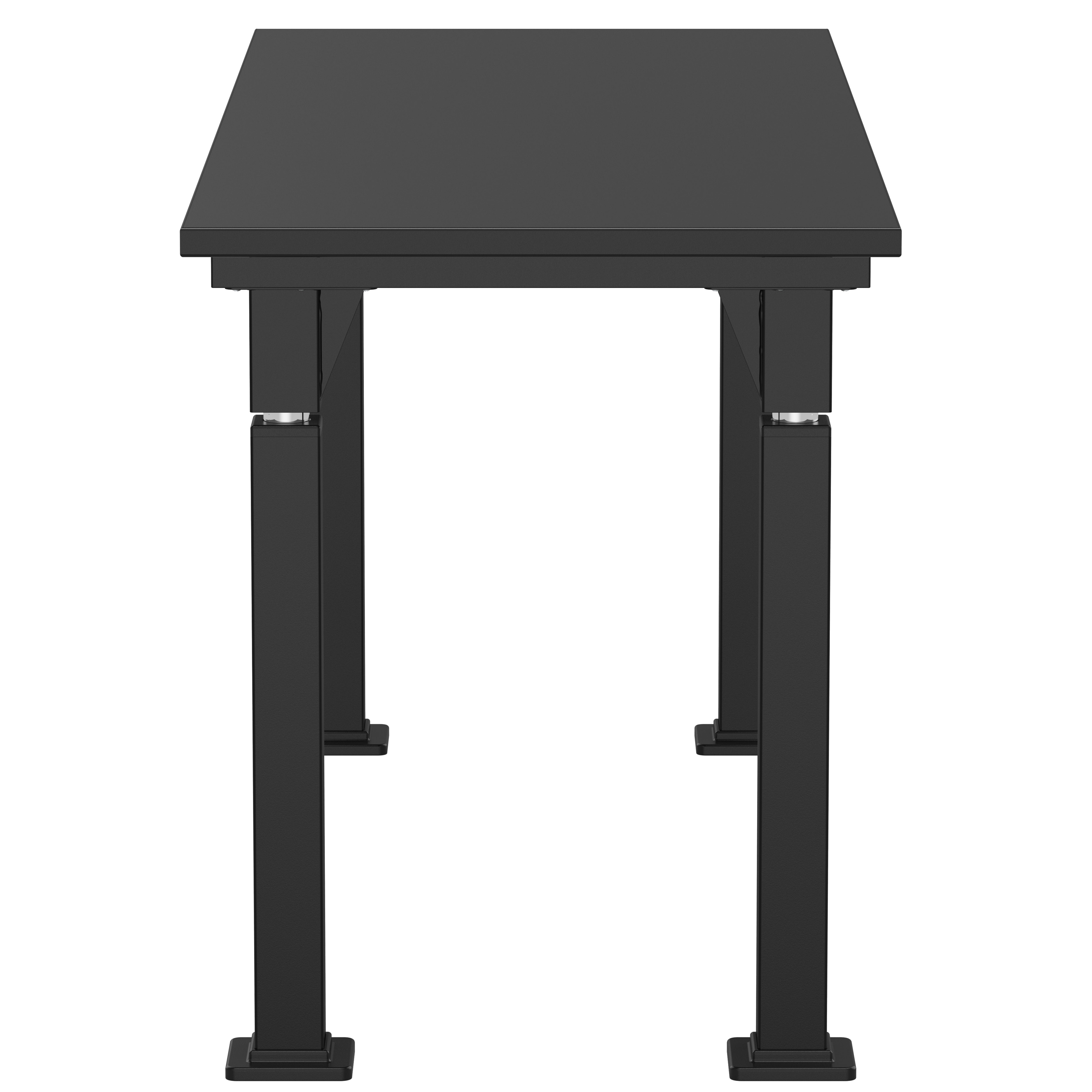 NPS® Aero-Lift Table, Signature Frame, 24" x 60", Chemical Resistant Top, Surface Color: Black, Frame Color: Black