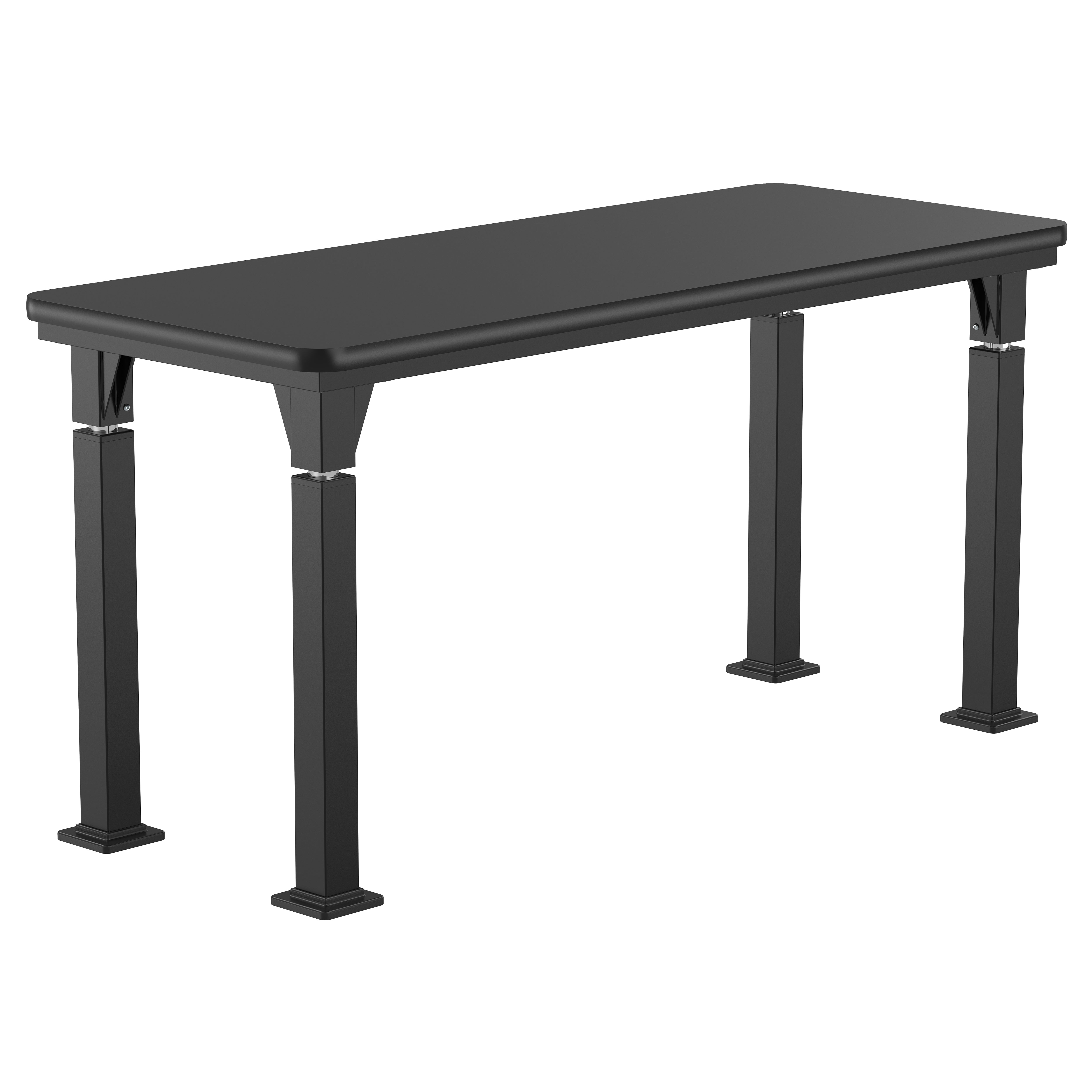 NPS® Aero-Lift Table, Signature Frame, 24" x 60", Science HPL Top, Surface Color: Black, Frame Color: Black
