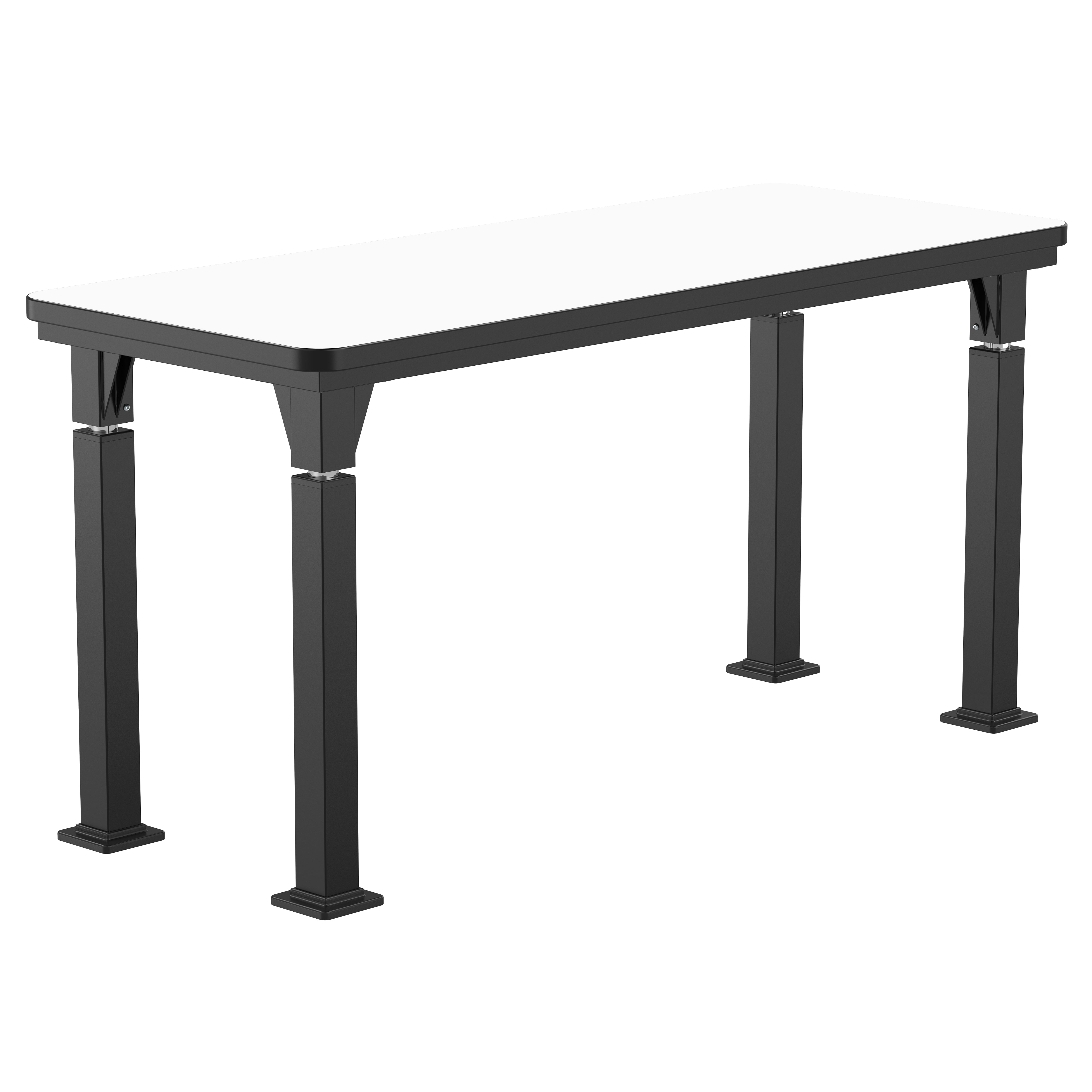 NPS® Aero-Lift Table, Signature Frame, 24" x 60", Whiteboard Top, Surface Color: Black, Frame Color: Black