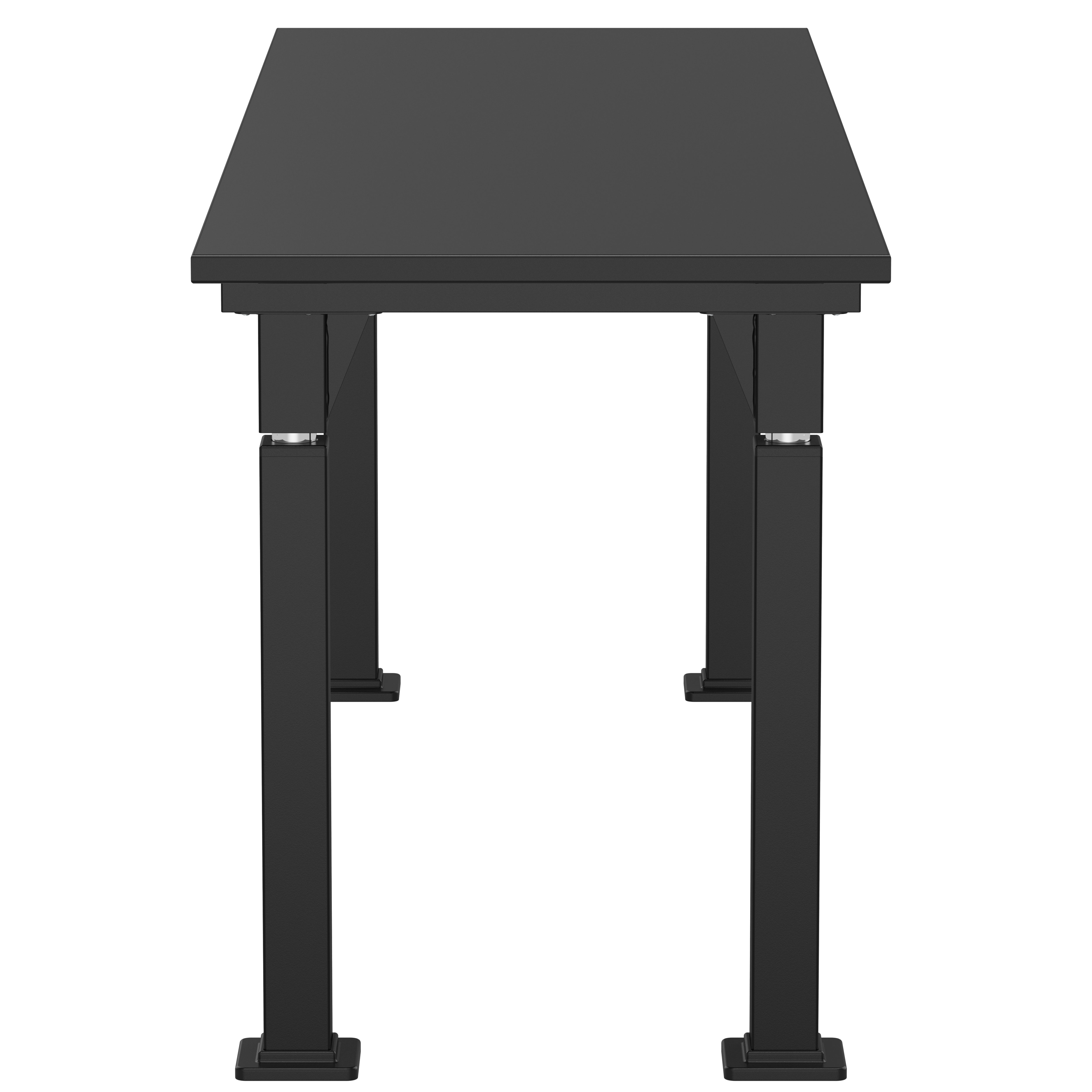 NPS® Aero-Lift Table, Signature Frame, 24" x 72", Chemical Resistant Top, Surface Color: Black, Frame Color: Black
