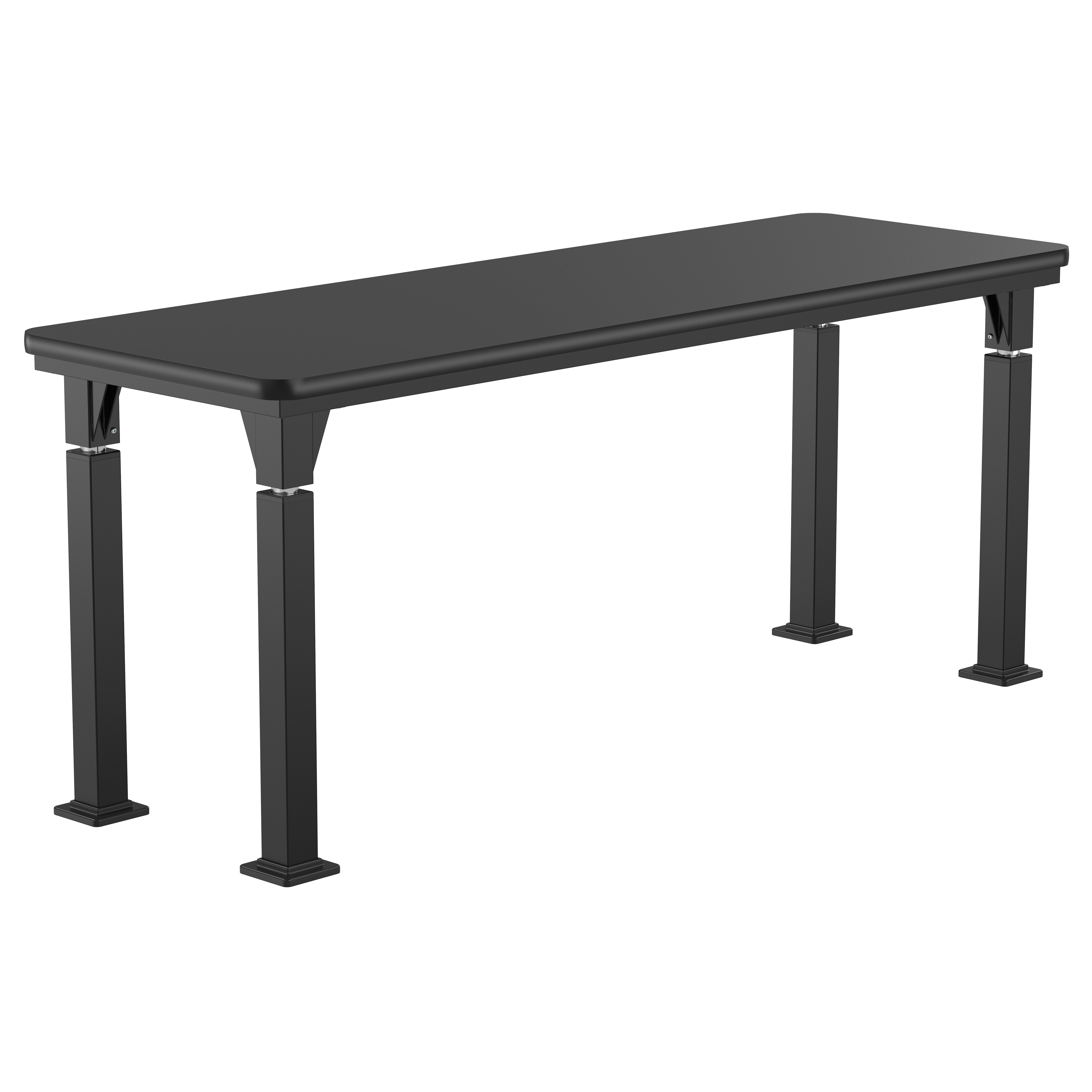 NPS® Aero-Lift Table, Signature Frame, 24" x 72", Science HPL Top, Surface Color: Black, Frame Color: Black