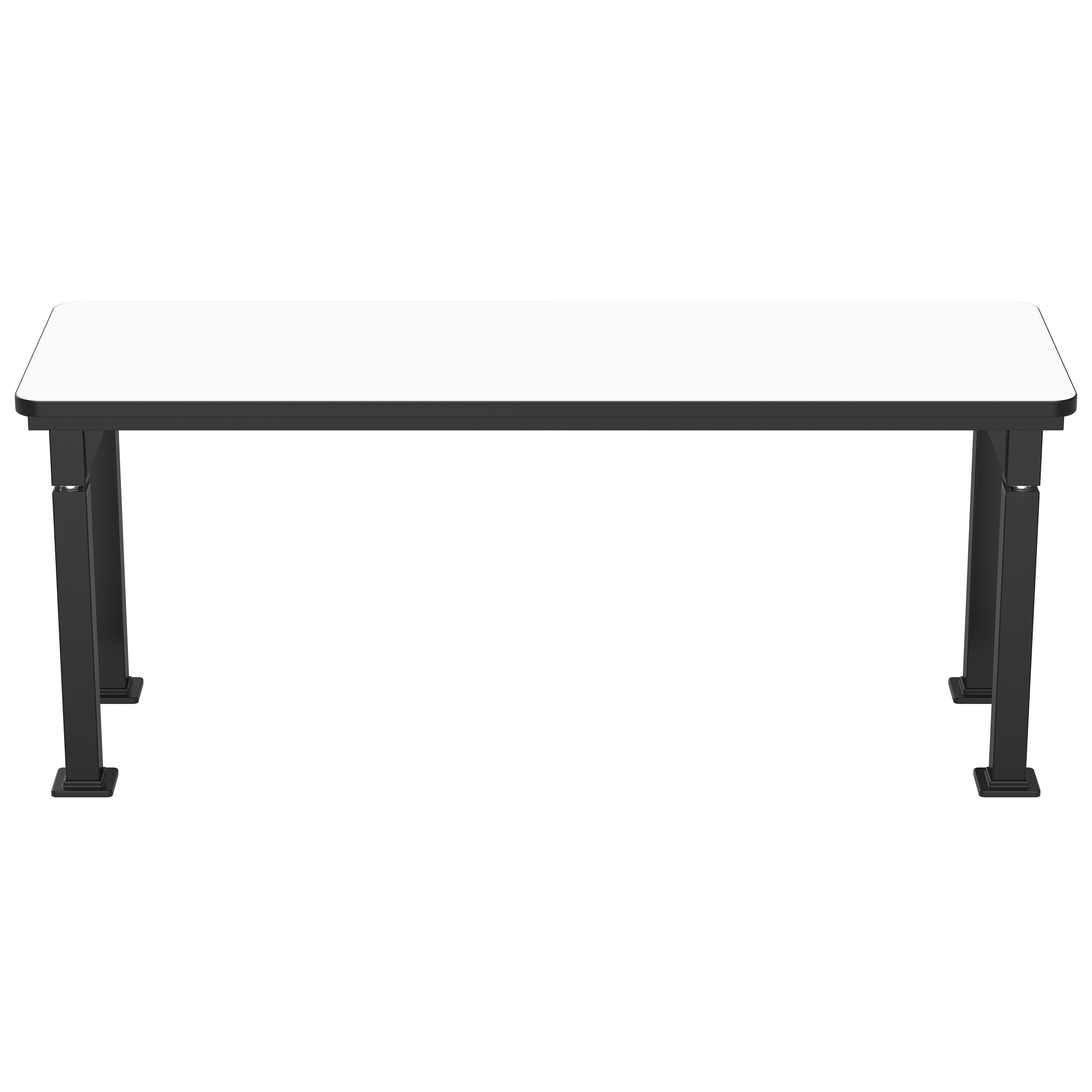 NPS® Aero-Lift Table, Signature Frame, 24" x 72", Whiteboard Top, Surface Color: Black, Frame Color: Black