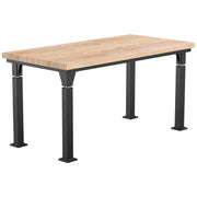 NPS® Aero-Lift Table, Signature Frame, 30" x 60", Butcherblock Top, Surface Color: Maple, Frame Color: Black