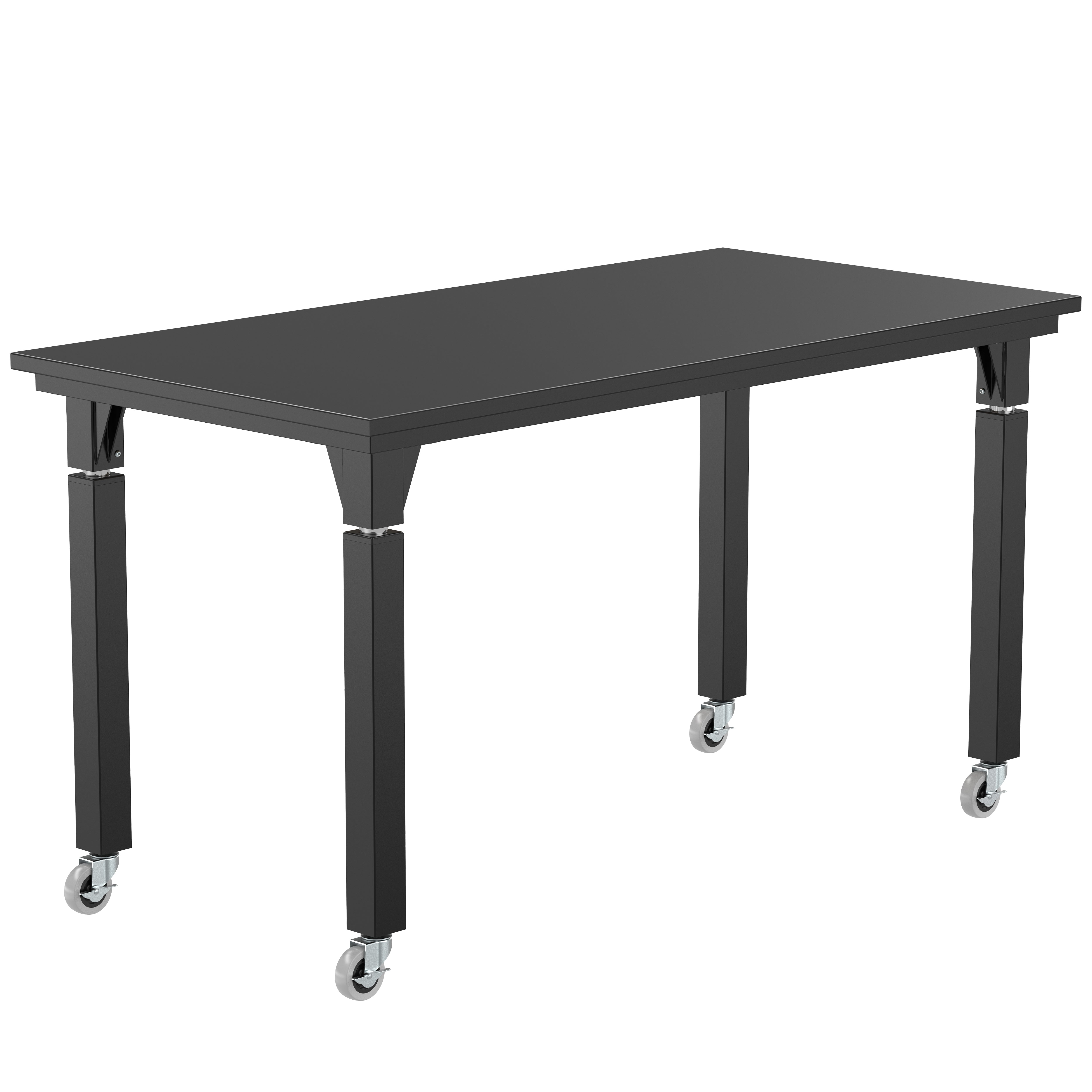 NPS® Aero-Lift Table, Signature Frame, 30" x 60", Chemical Resistant Top, Surface Color: Black, Frame Color: Black