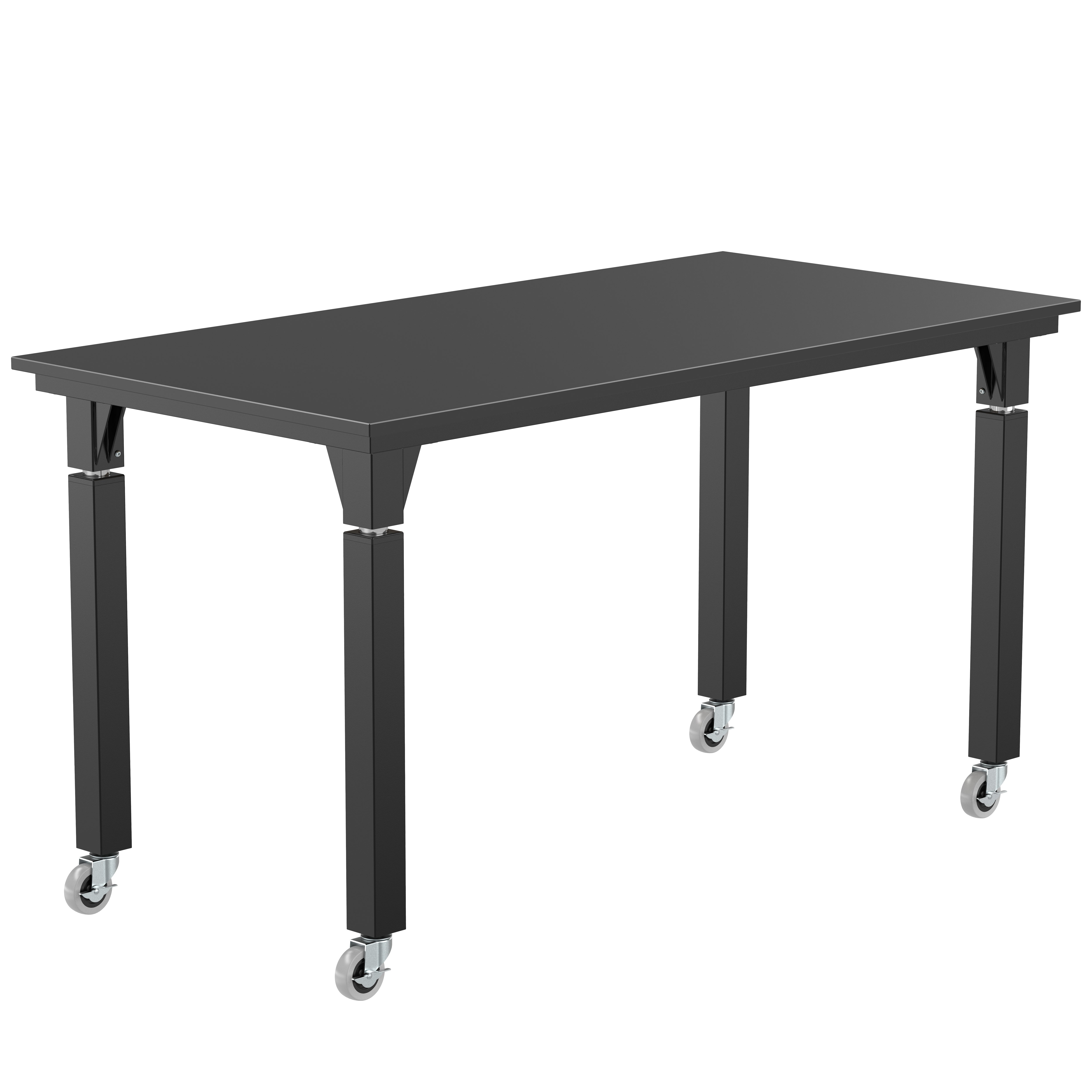 NPS® Aero-Lift Table, Signature Frame, 24" x 54", Phenolic Top, Surface Color: Black, Frame Color: Black