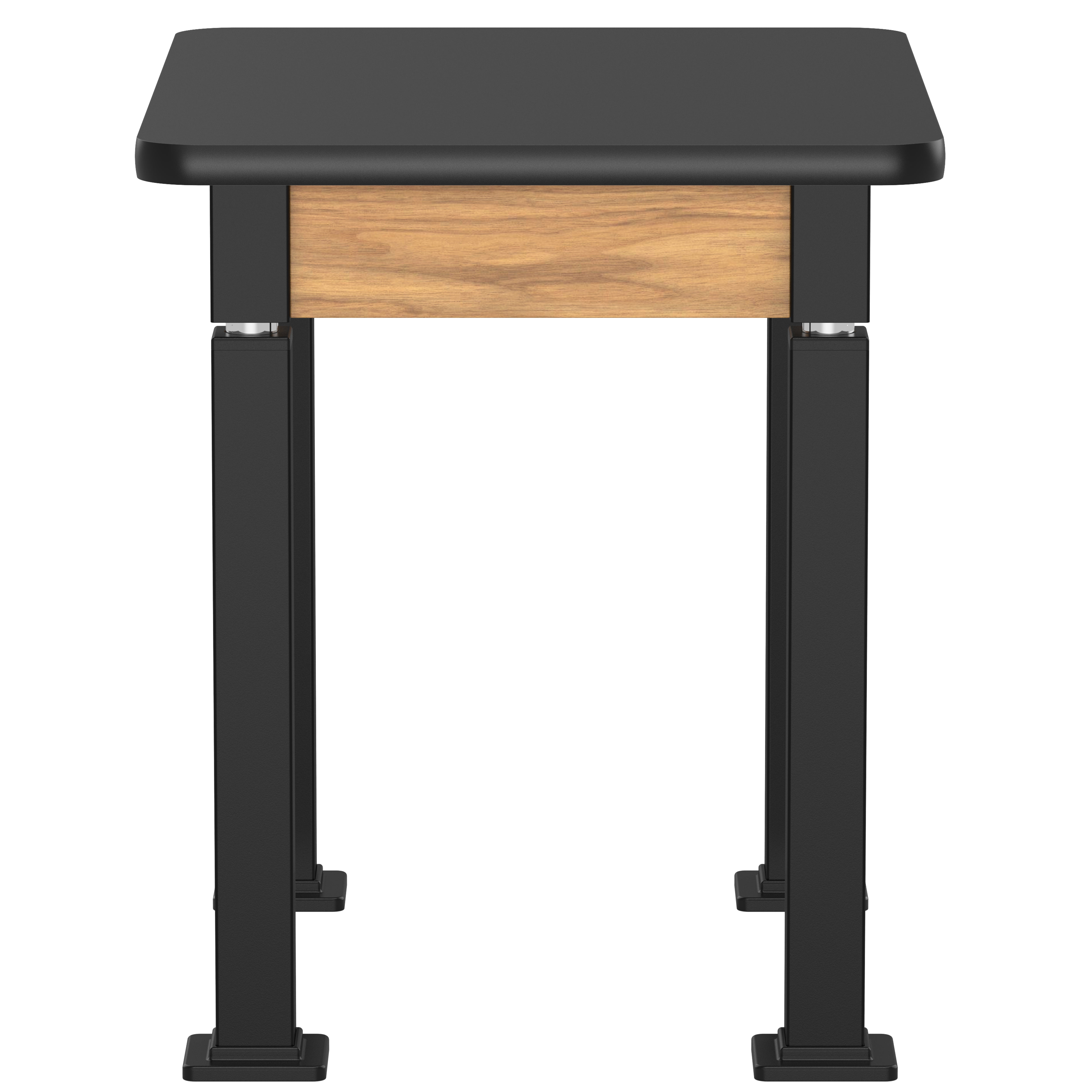 NPS® Aero-Lift Table, Wood Frame, 24" x 30", Science HPL Top, Surface Color: Black, Frame Color: Black (Optional Book Compartment Add On)