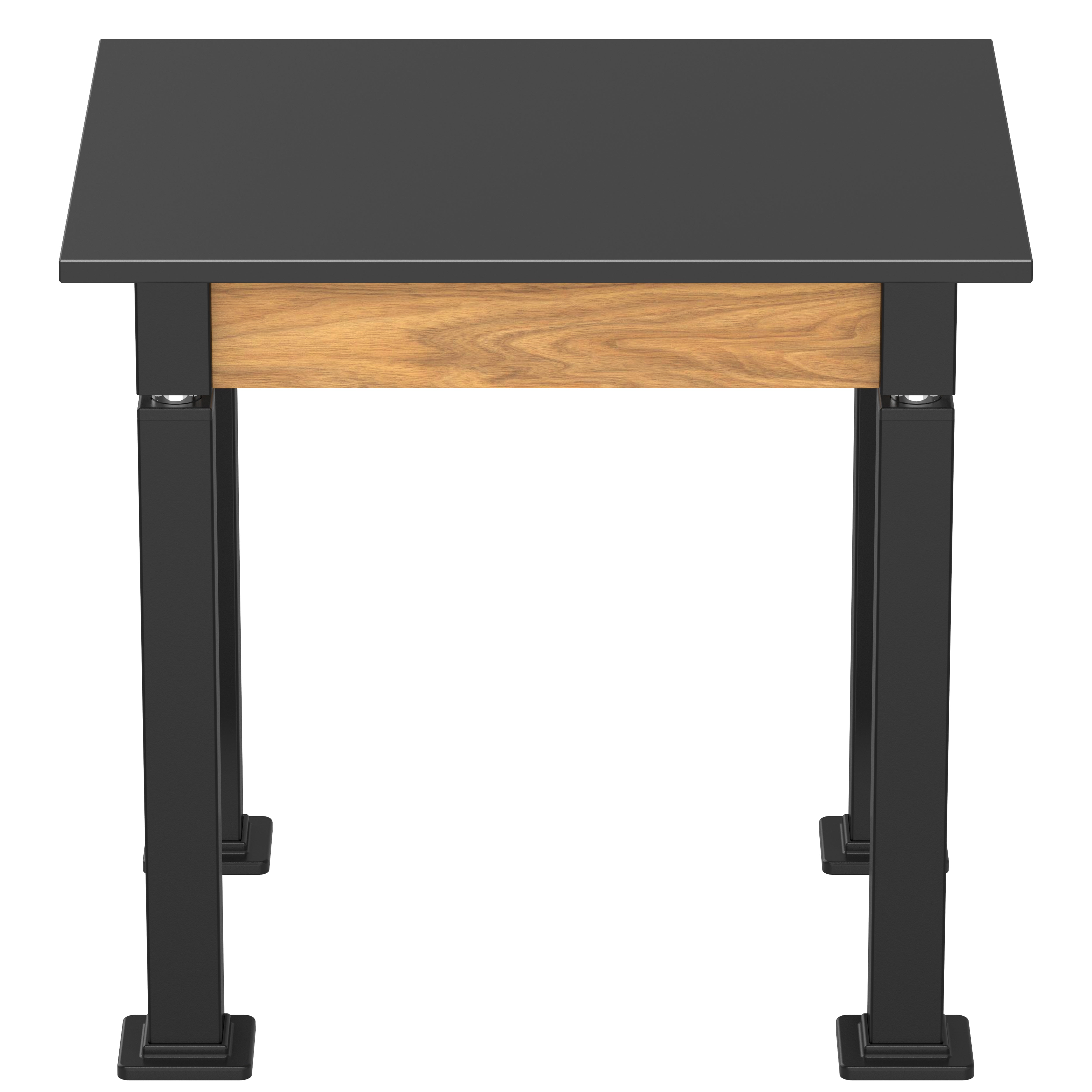 NPS® Aero-Lift Table, Wood Frame, 24" x 30", Trespa Top, Surface Color: Black, Frame Color: Black (Optional Book Compartment Add On)