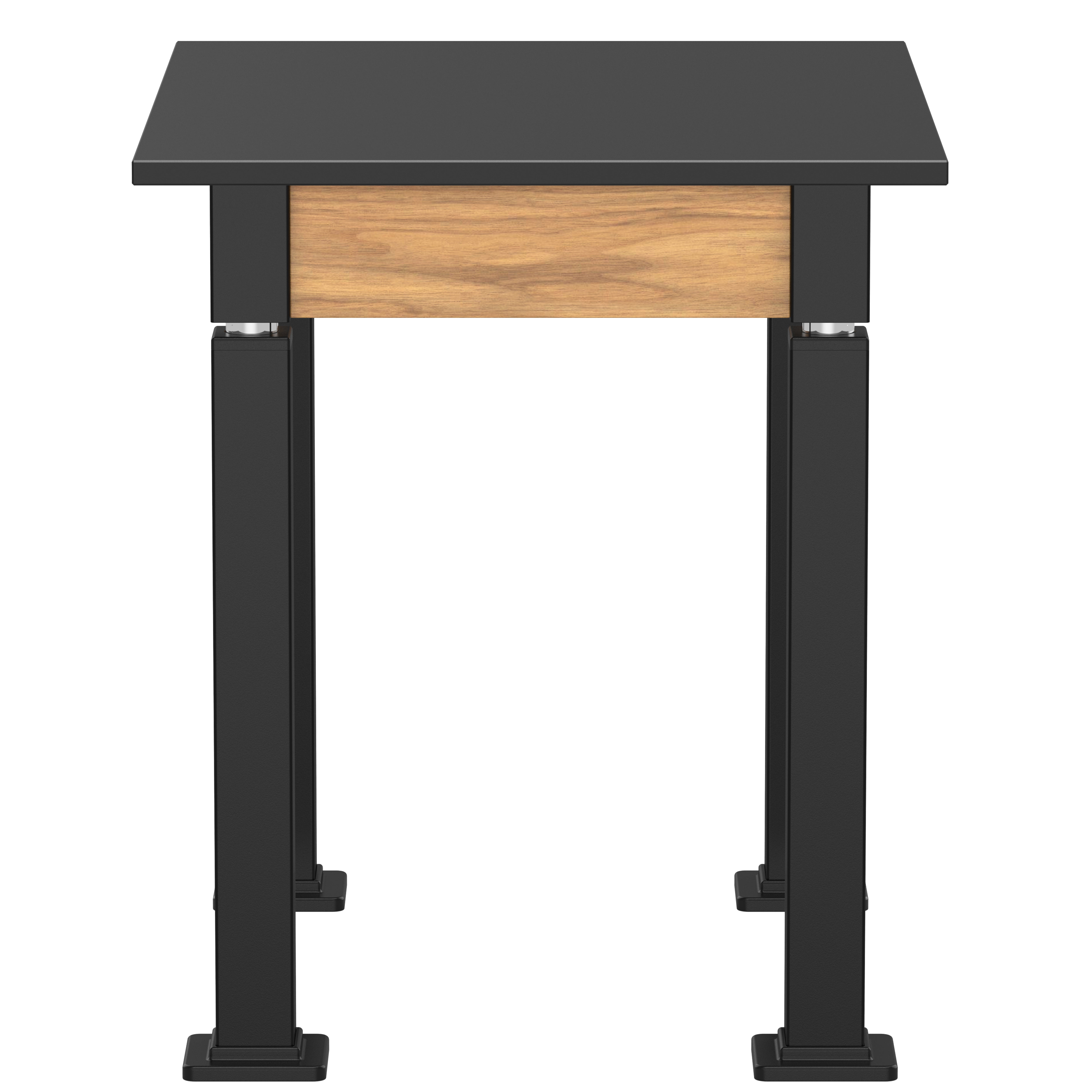 NPS® Aero-Lift Table, Wood Frame, 24" x 30", Phenolic Top, Surface Color: Black, Frame Color: Black (Optional Book Compartment Add On)