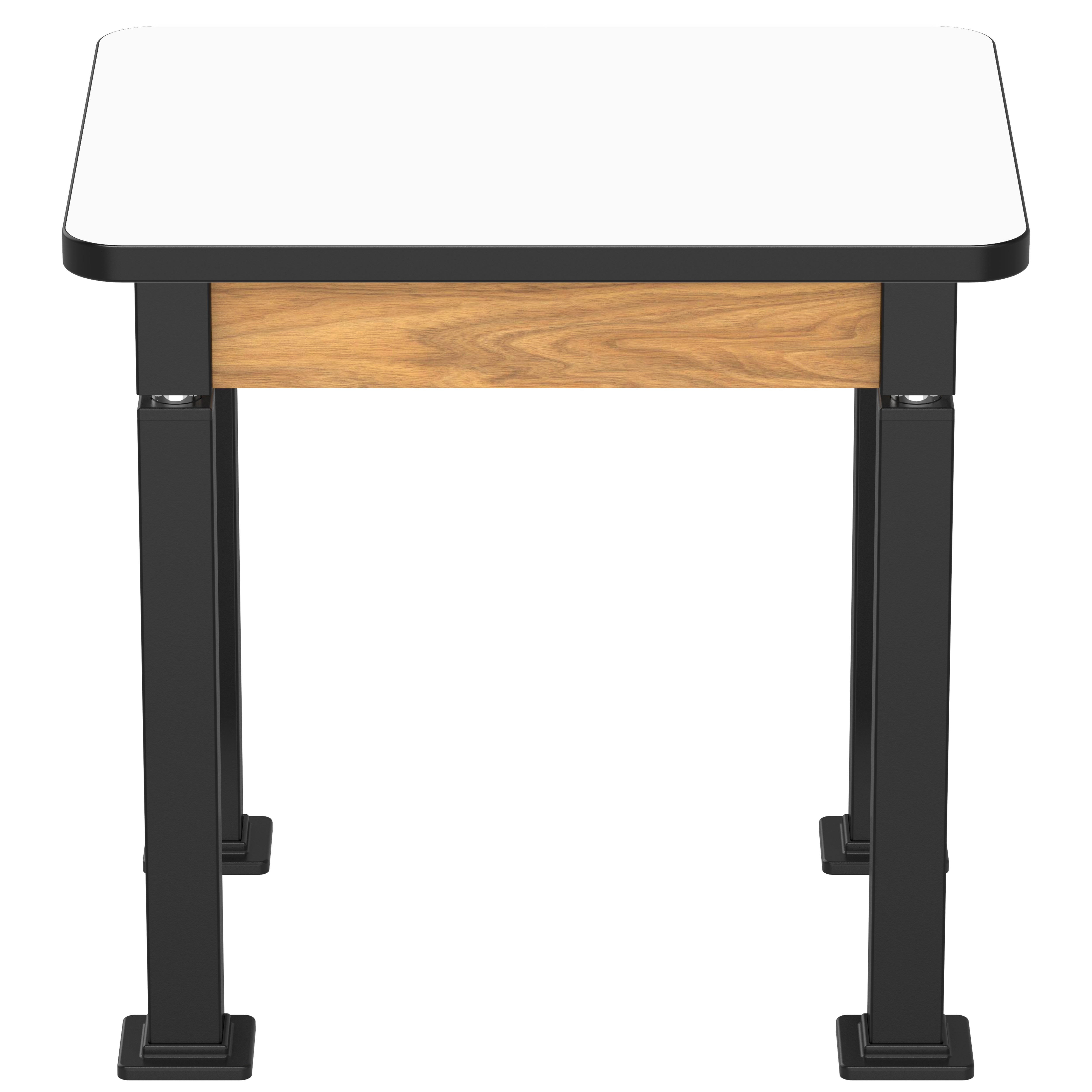 NPS® Aero-Lift Table, Wood Frame, 24" x 30", Whiteboard Top, Surface Color: White, Frame Color: Black (Optional Book Compartment Add On)