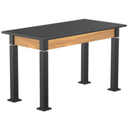 NPS® Aero-Lift Table, Wood Frame, 24" x 48", Trespa Top, Surface Color: Black, Frame Color: Black (Optional Book Compartment Add On)