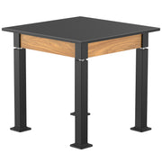 NPS® Aero-Lift Table, Wood Frame, 30" x 30", Epoxy Top, Surface Color: Black, Frame Color: Black (Optional Book Compartment Add On)