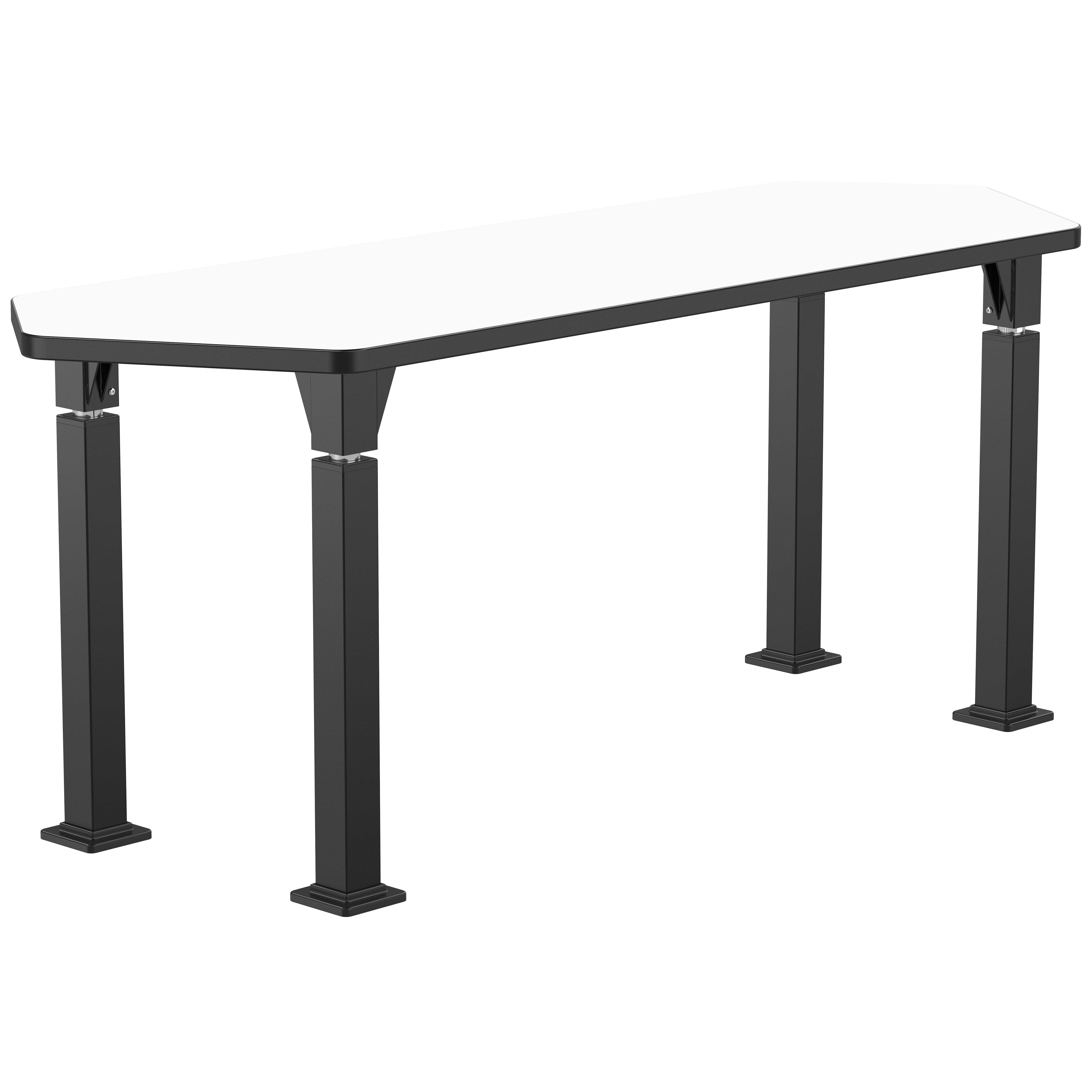 NPS® Aero-Lift Activity Table, 24" x 72" Hexa, Whiteboard Top, Surface Color: White