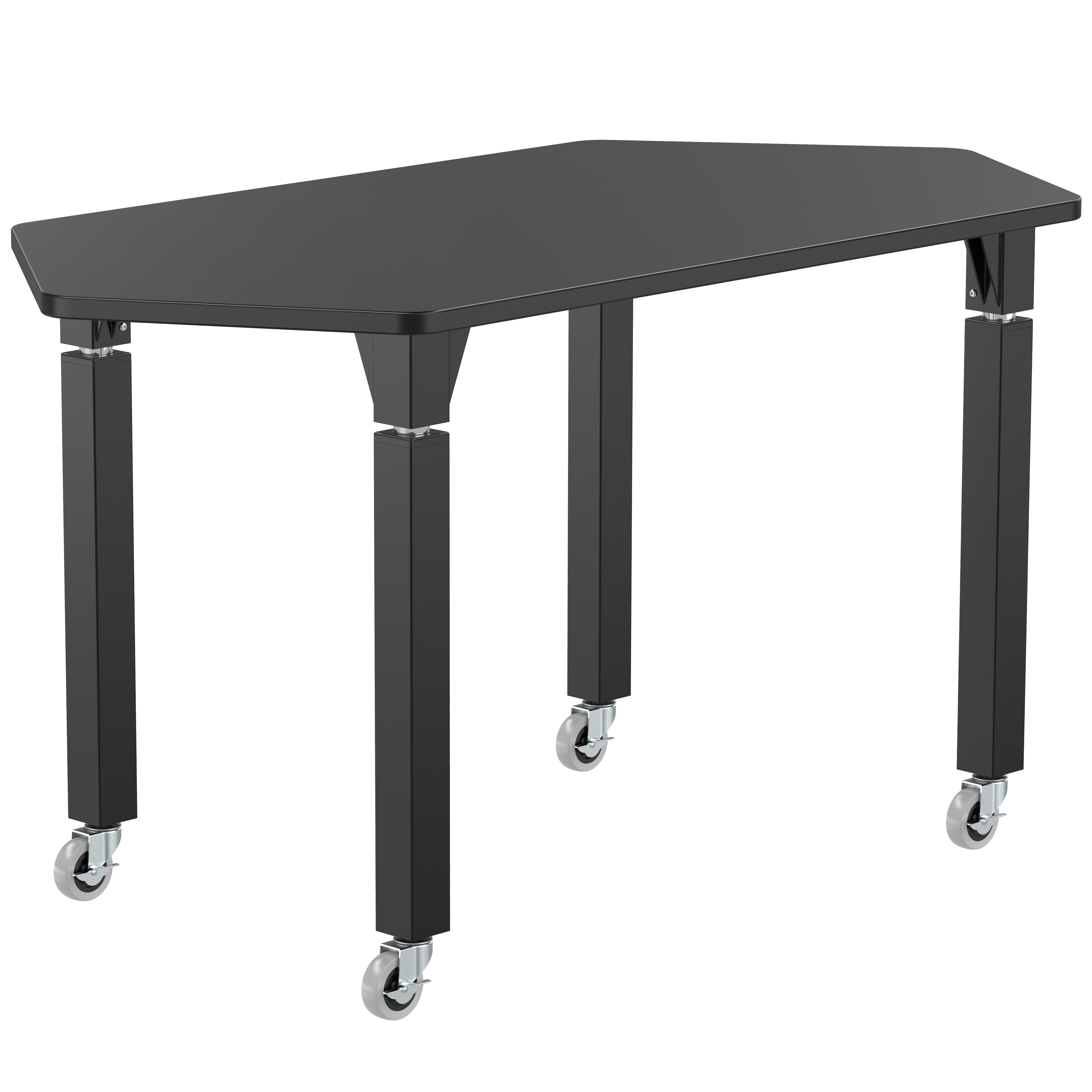 NPS® Aero-Lift Activity Table, 24" x 54" Hexa, Chem-Res Top, Surface Color: Black
