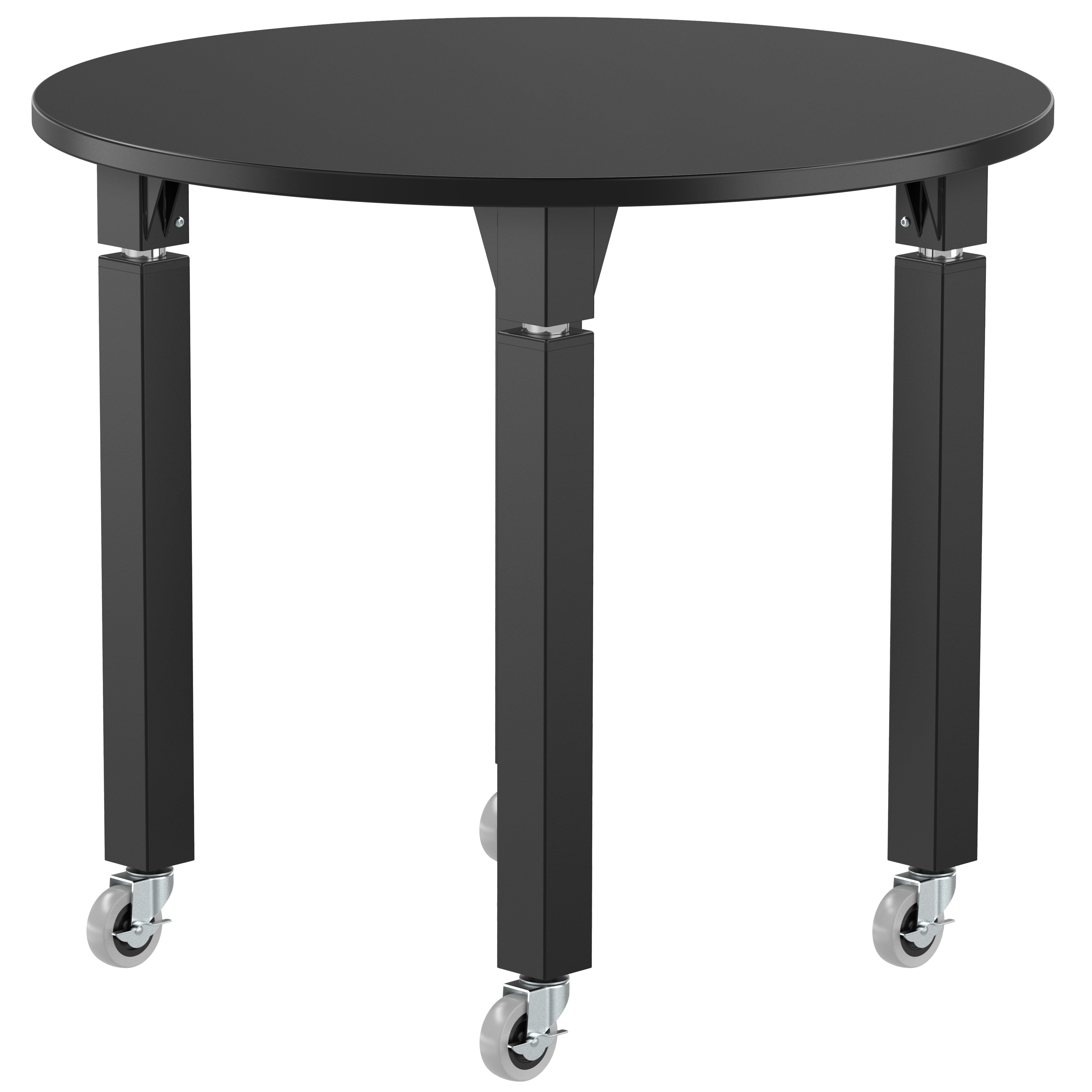 NPS® Aero-Lift Activity Table, 60" Round, Chem-Res Top, Surface Color: Black