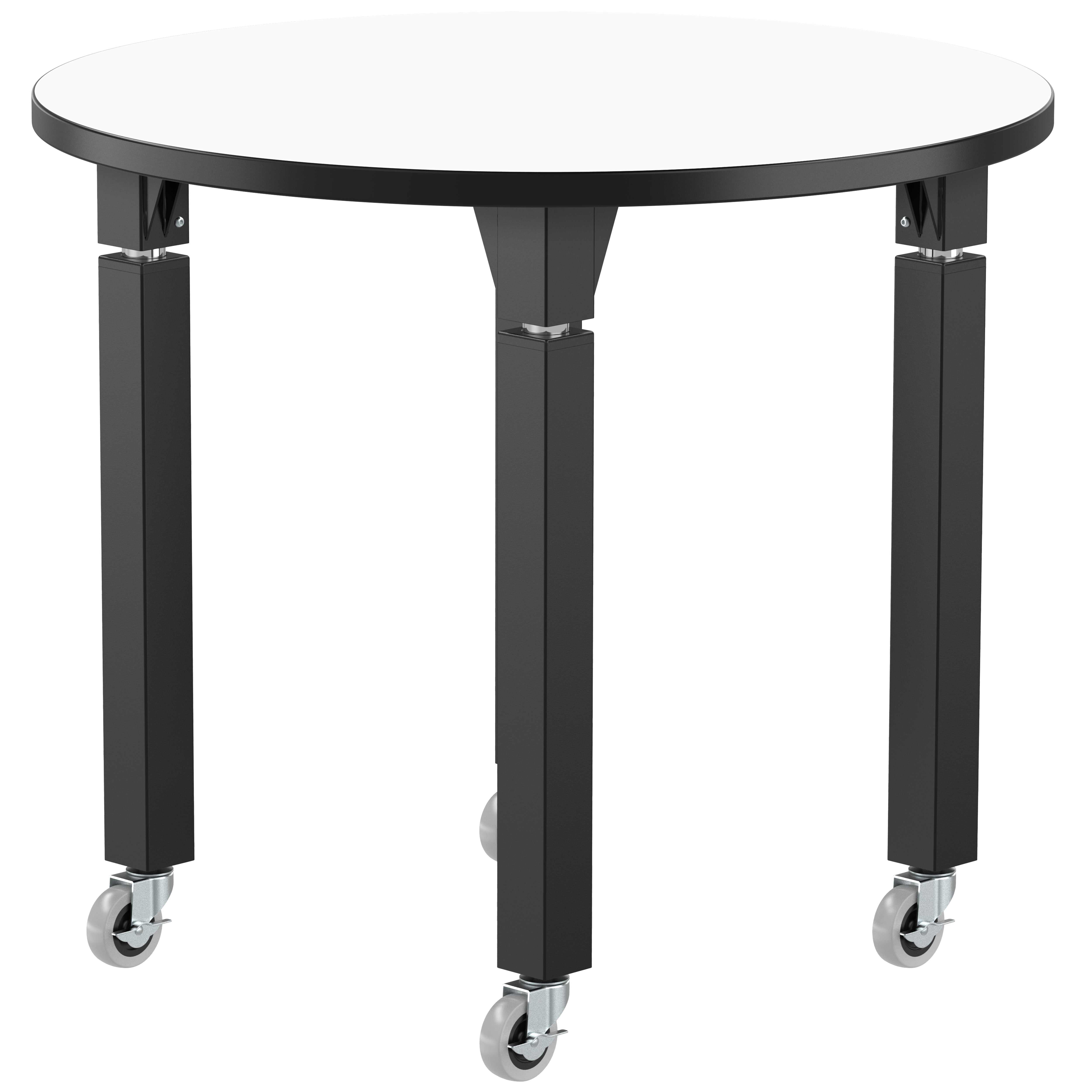 NPS® Aero-Lift Activity Table, 36" Round, Whiteboard Top, Surface Color: White
