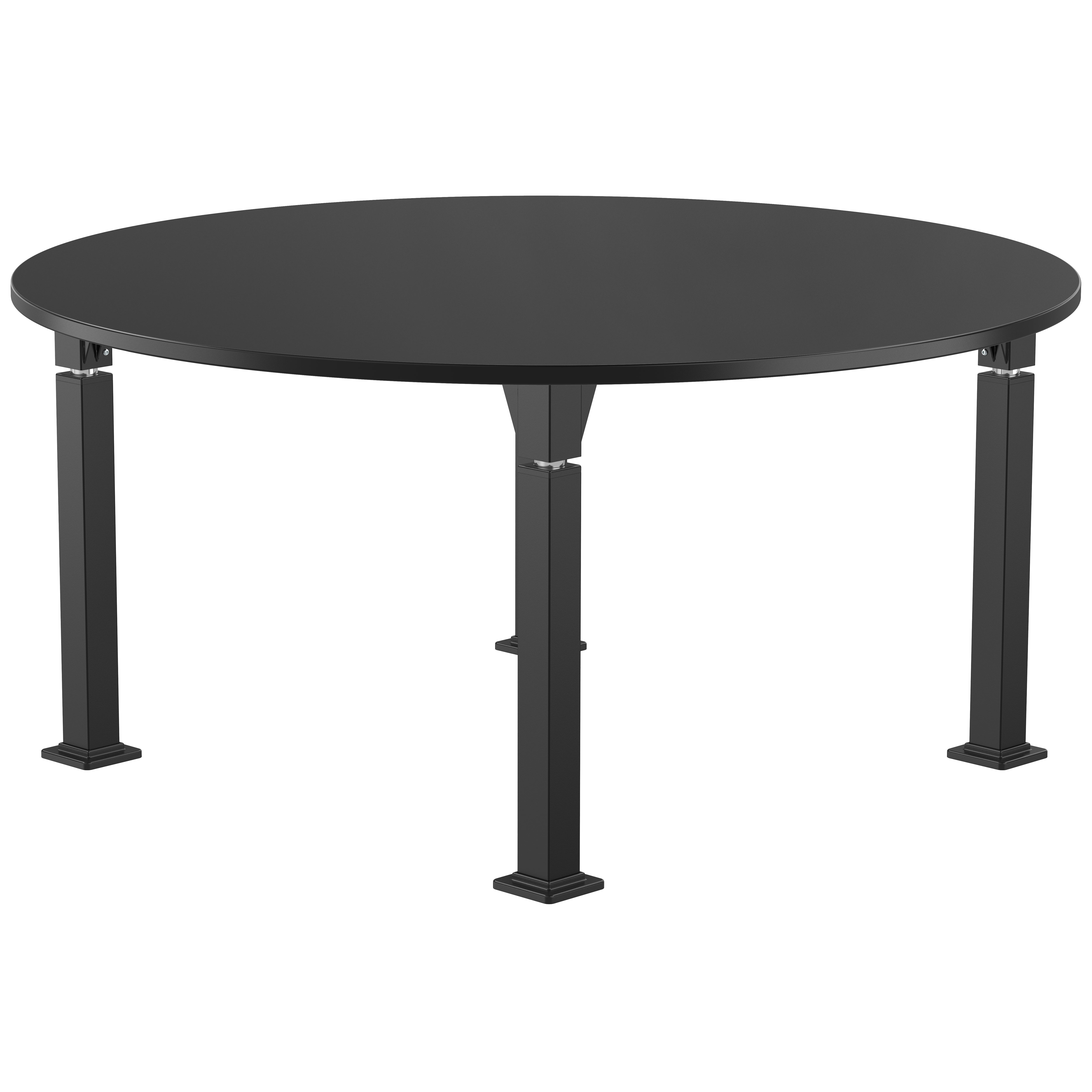 NPS® Aero-Lift Activity Table, 60" Round, Chem-Res Top, Surface Color: Black