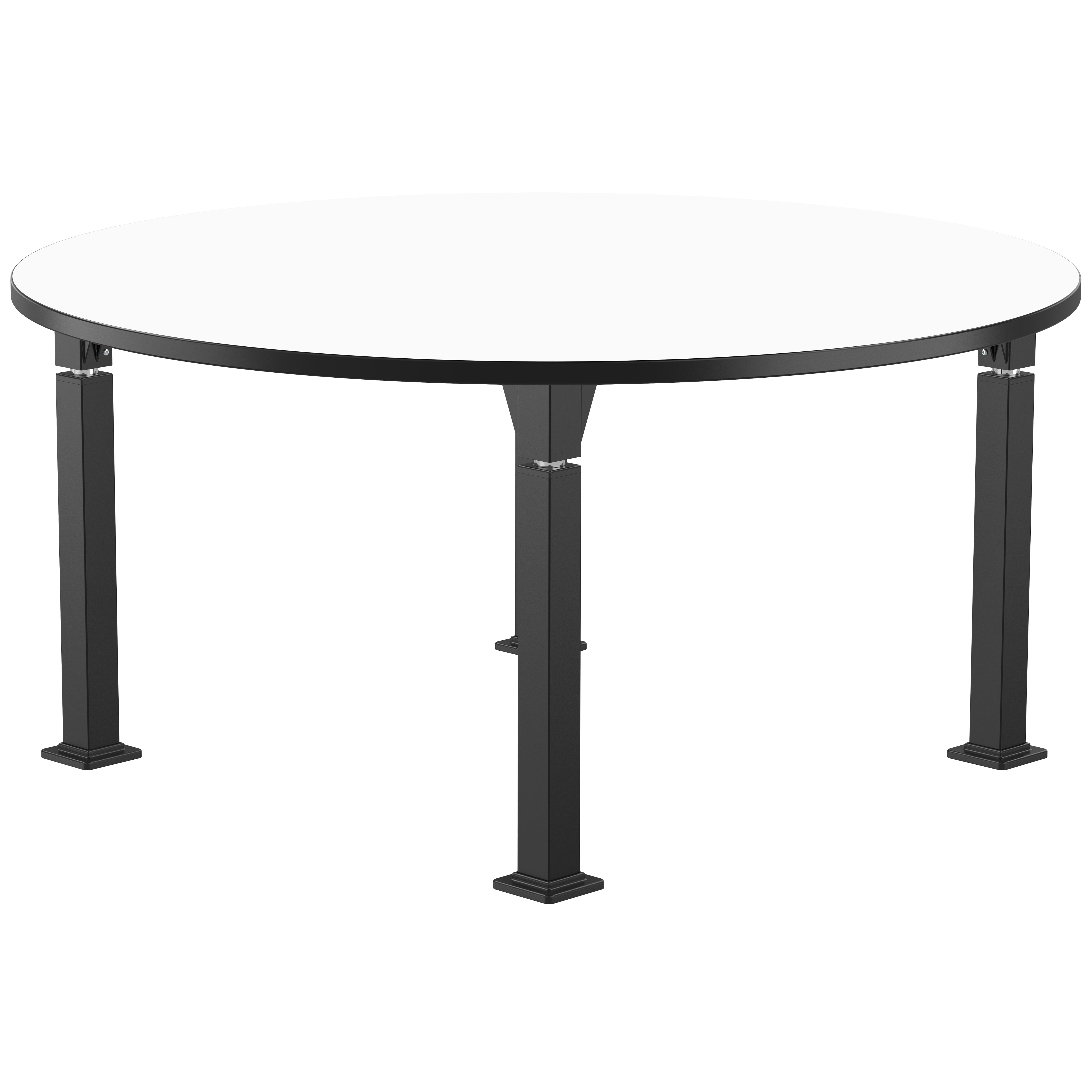 NPS® Aero-Lift Activity Table, 60" Round, Whiteboard Top, Surface Color: White