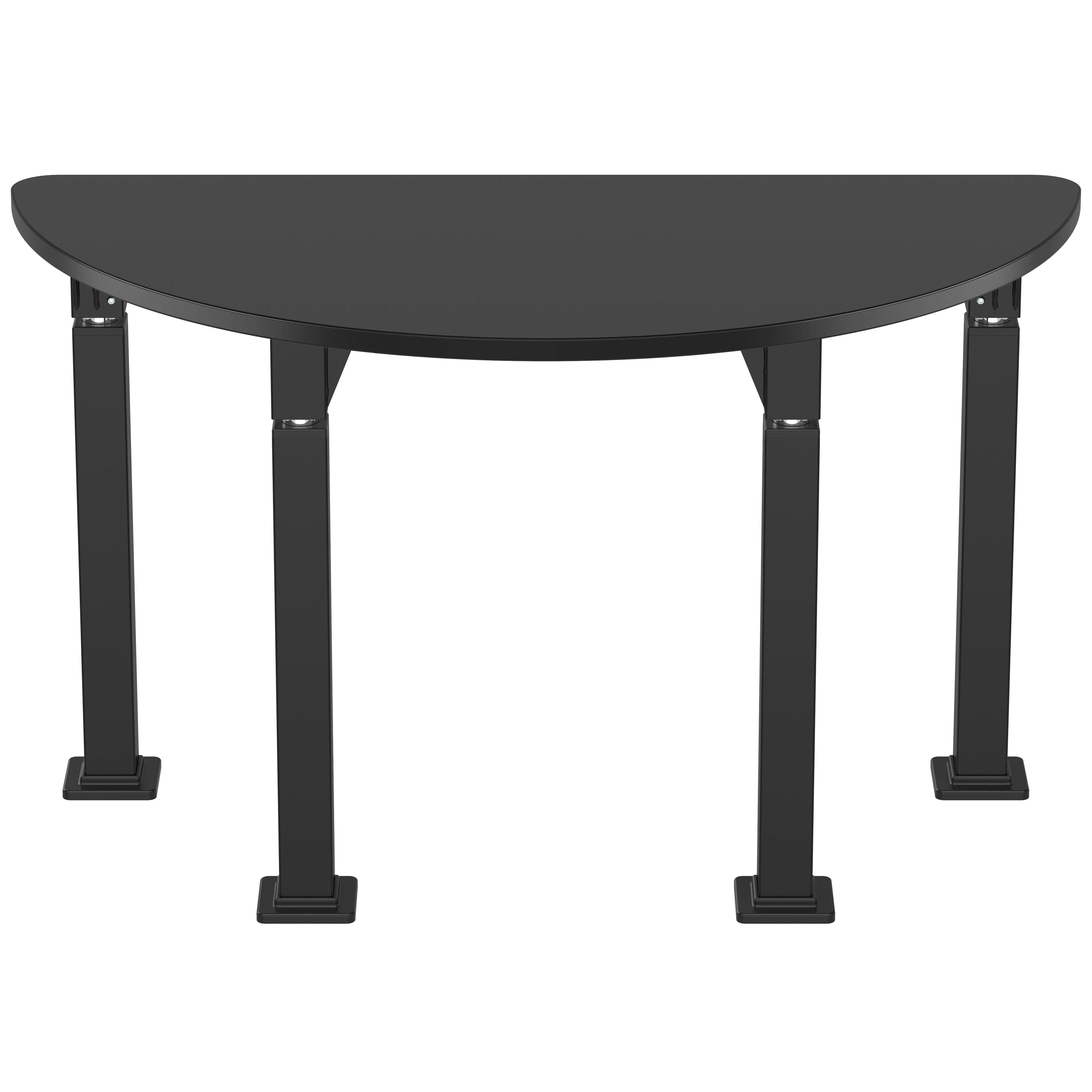 NPS® Aero-Lift Activity Table, 48" Semicircle, Chem-Res Top, Surface Color: Black