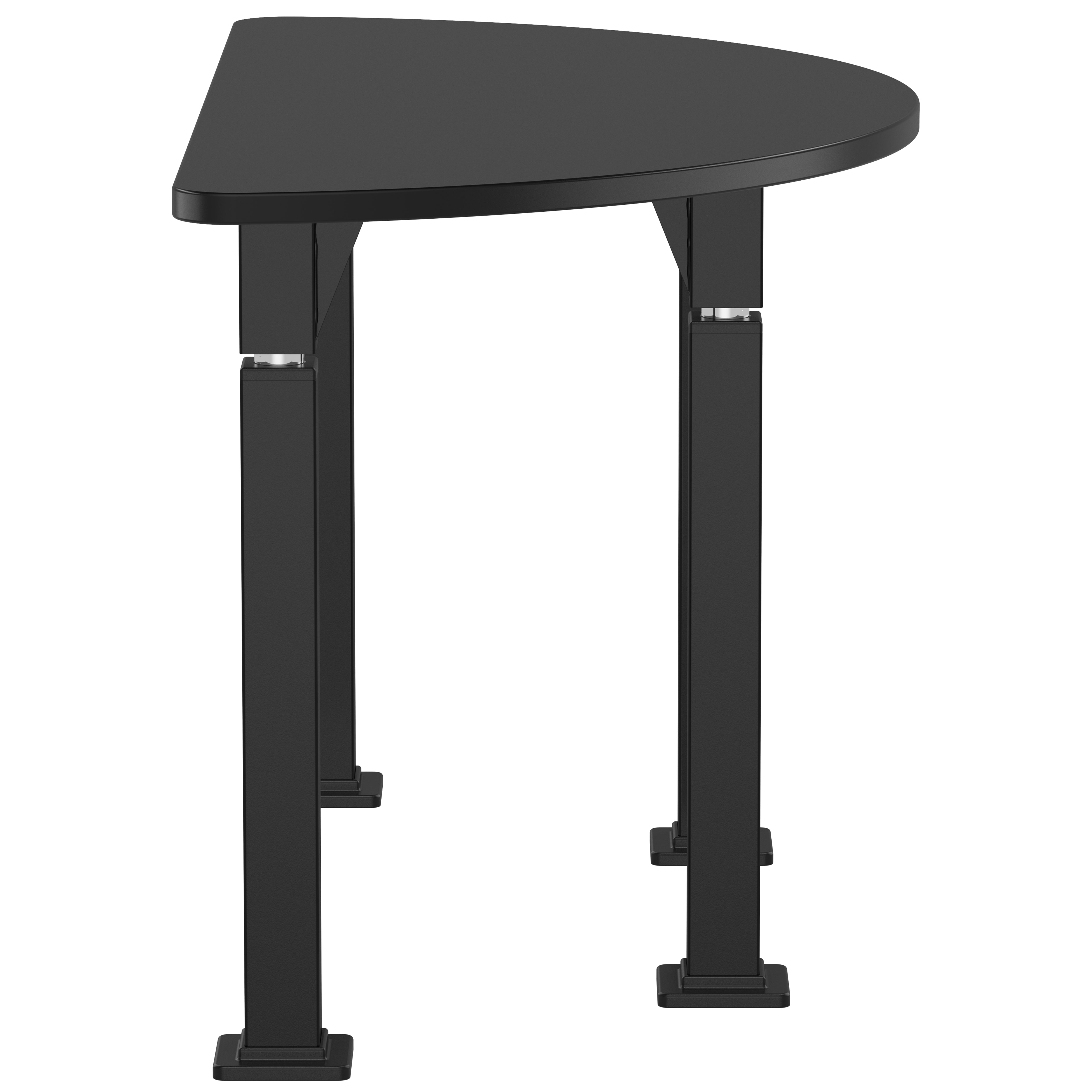 NPS® Aero-Lift Activity Table, 48" Semicircle, Chem-Res Top, Surface Color: Black