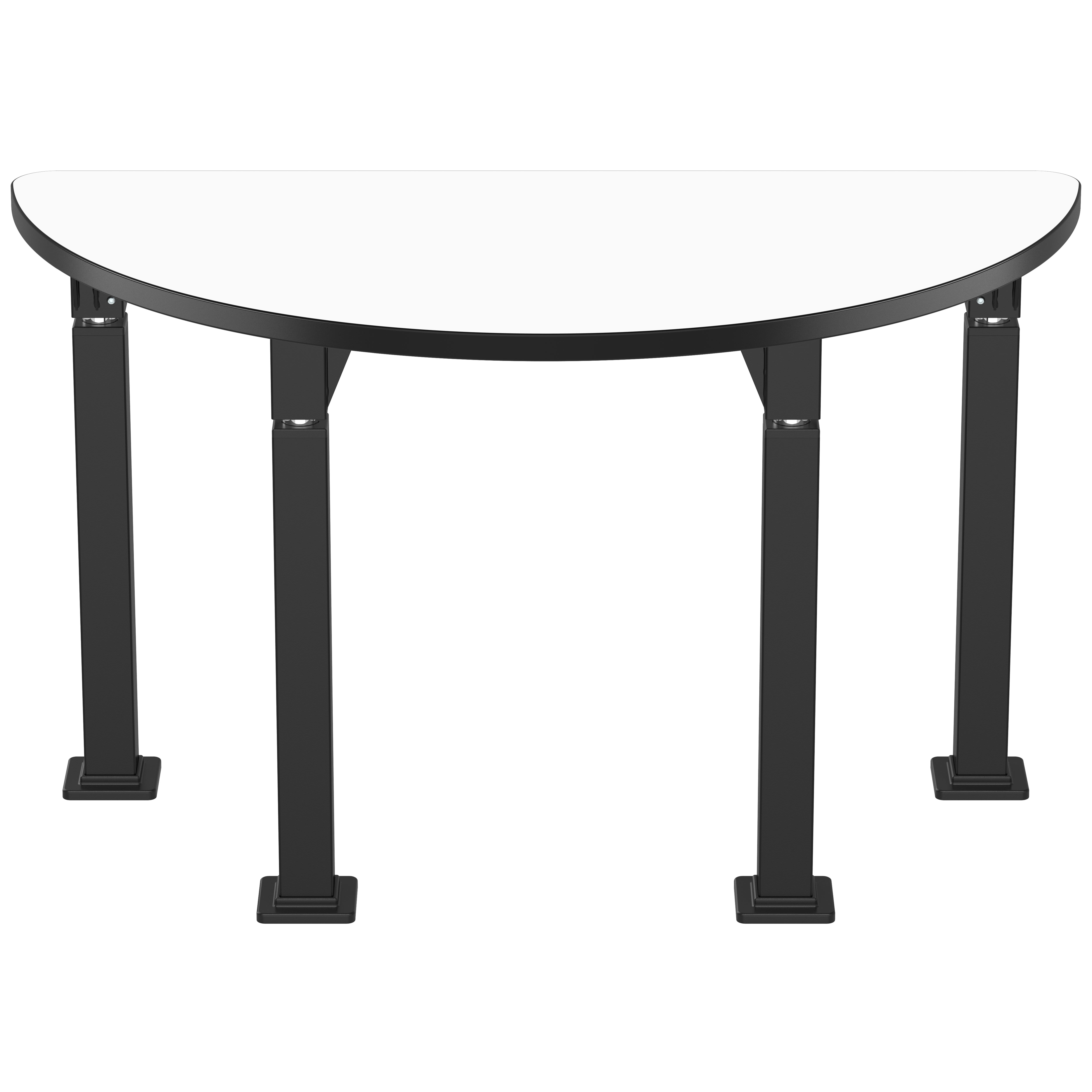 NPS® Aero-Lift Activity Table, 48" Semicircle, Whiteboard Top, Surface Color: White