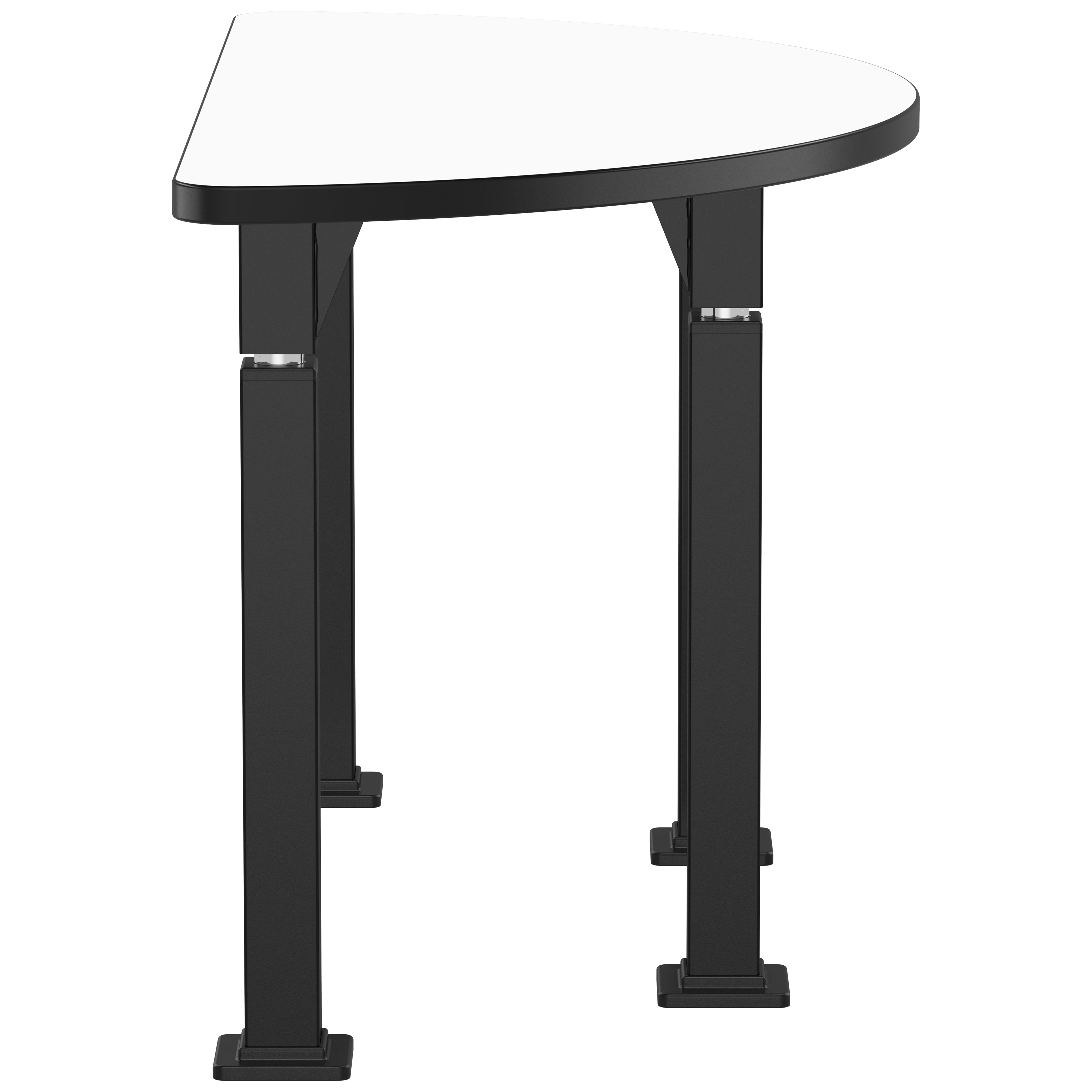 NPS® Aero-Lift Activity Table, 48" Semicircle, Whiteboard Top, Surface Color: White