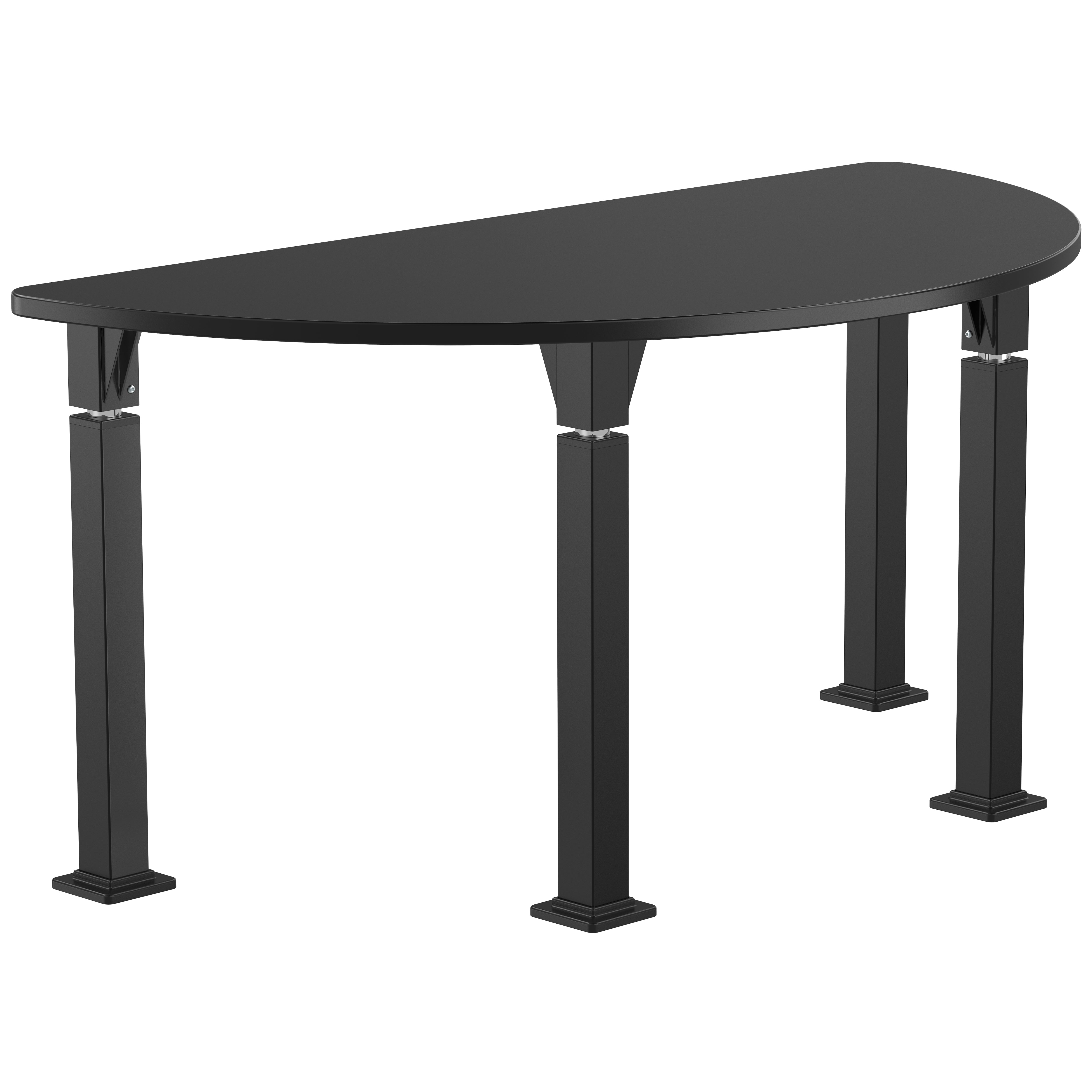NPS® Aero-Lift Activity Table, 60" Semicircle, Chem-Res Top, Surface Color: Black
