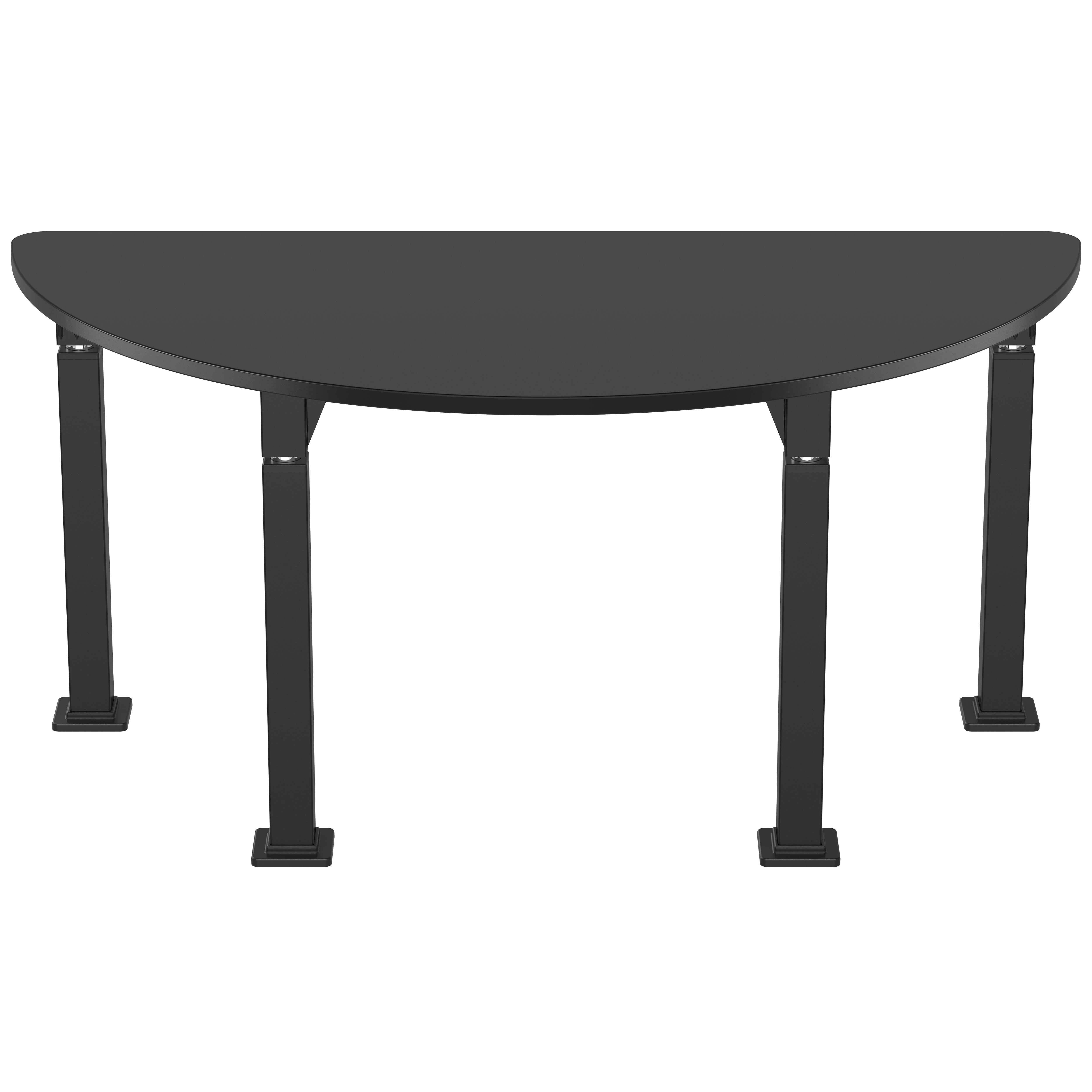 NPS® Aero-Lift Activity Table, 60" Semicircle, Chem-Res Top, Surface Color: Black