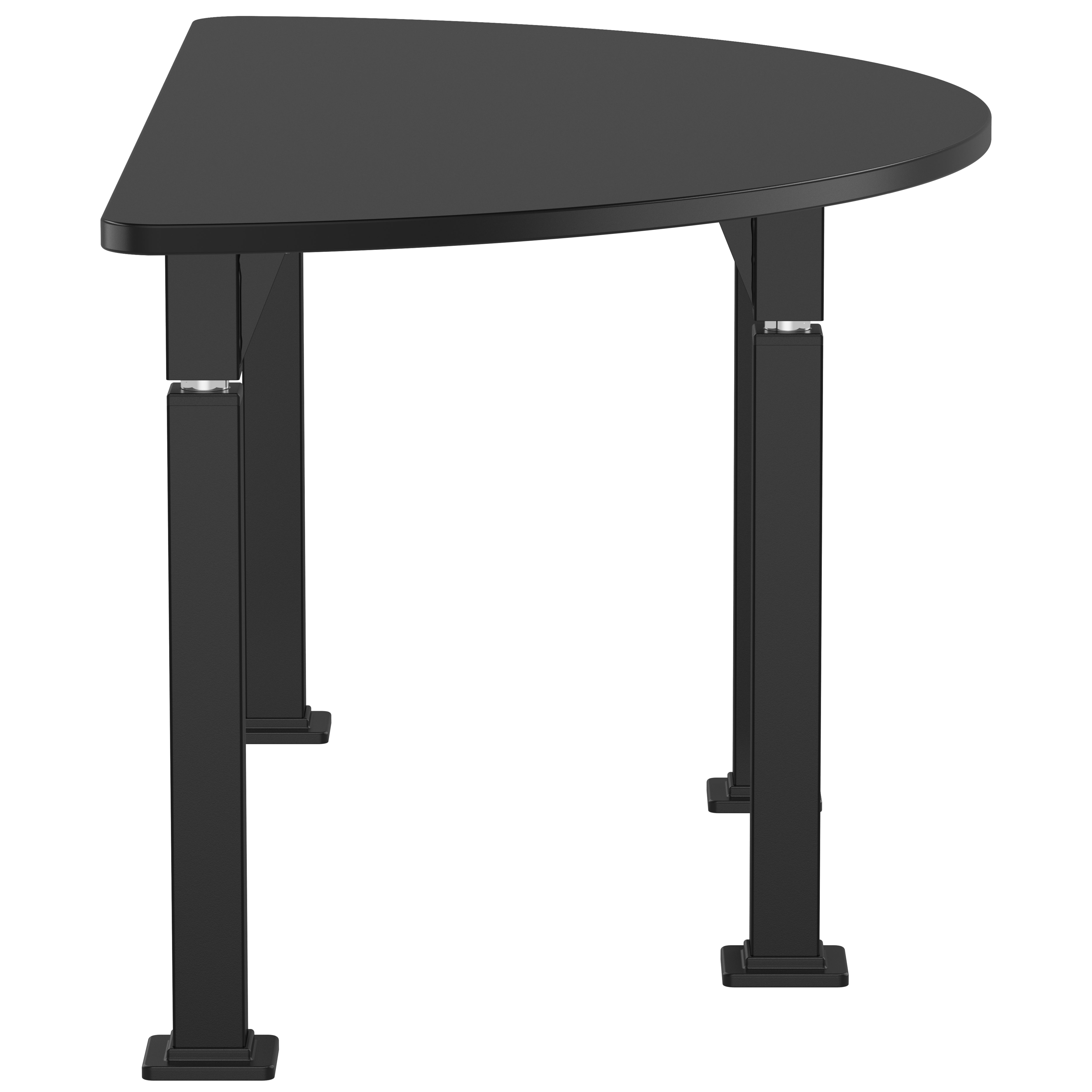 NPS® Aero-Lift Activity Table, 60" Semicircle, Chem-Res Top, Surface Color: Black