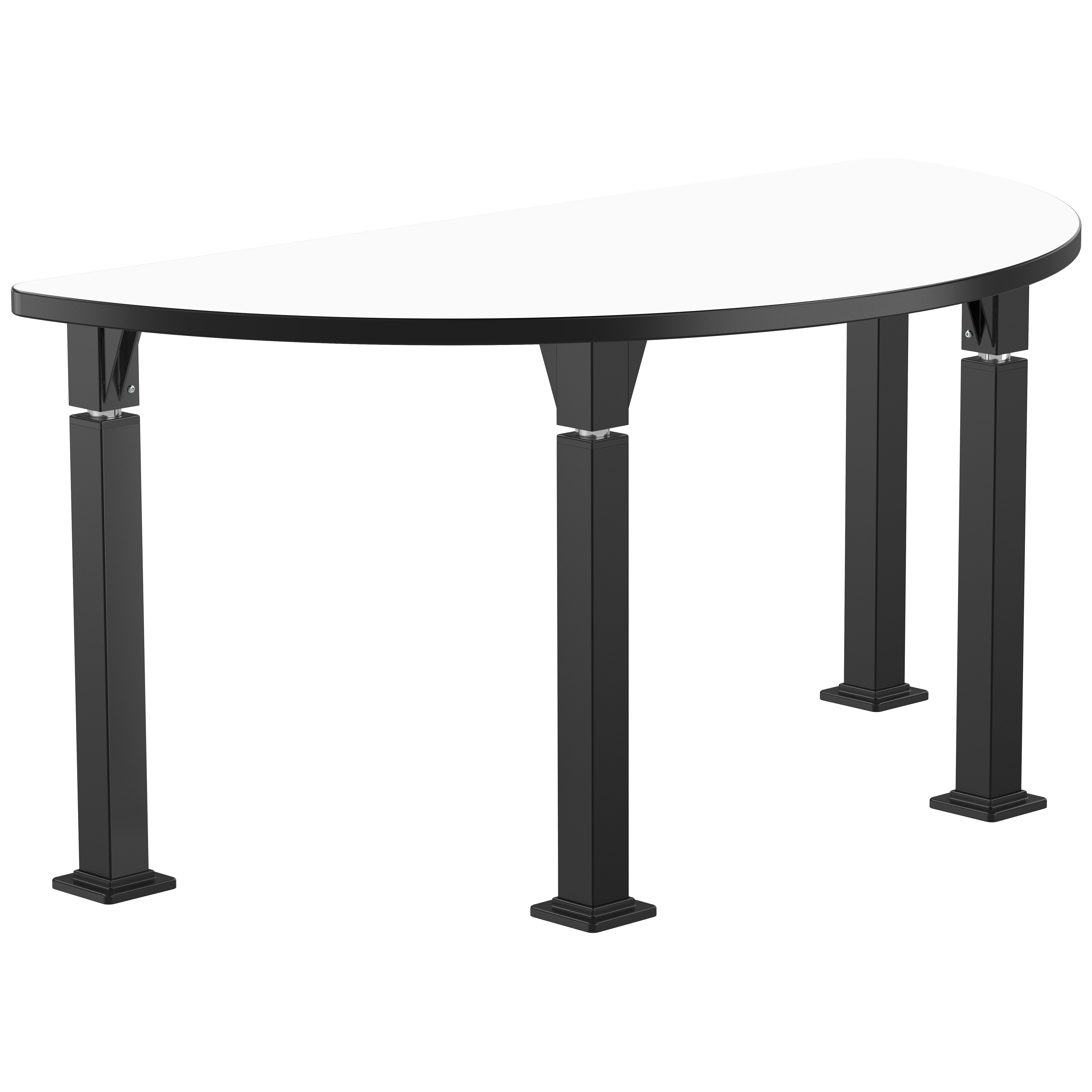 NPS® Aero-Lift Activity Table, 60" Semicircle, Whiteboard Top, Surface Color: White