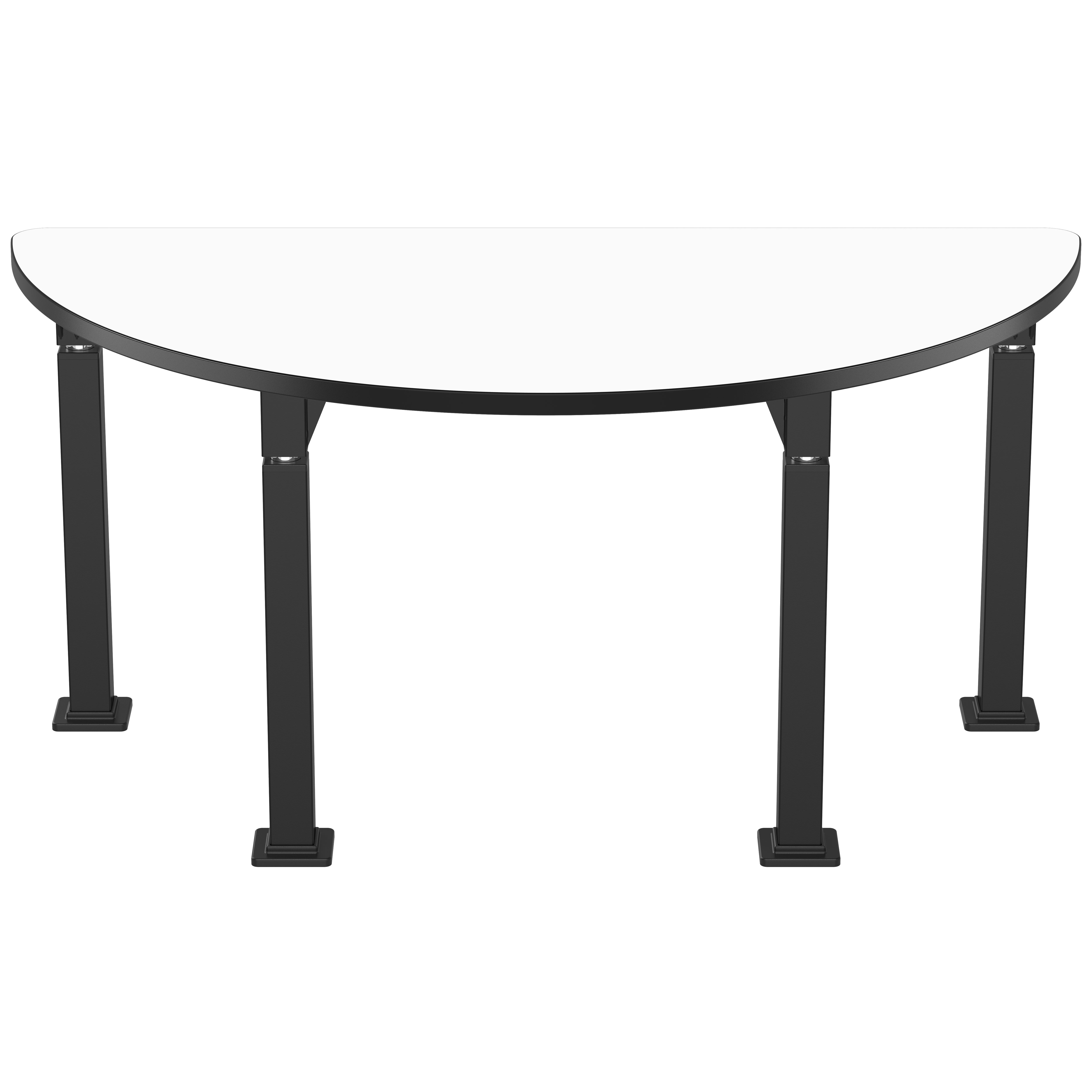 NPS® Aero-Lift Activity Table, 60" Semicircle, Whiteboard Top, Surface Color: White