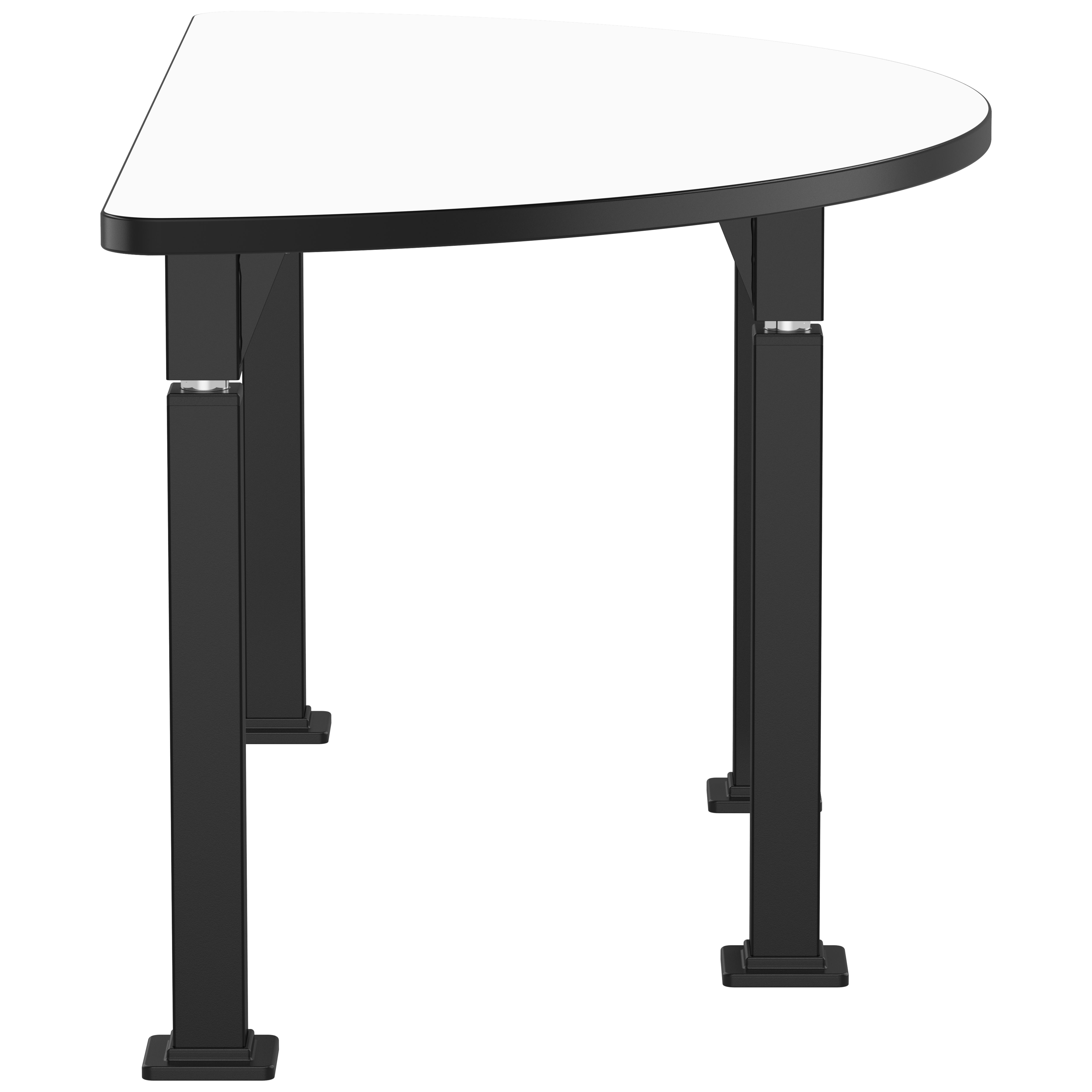 NPS® Aero-Lift Activity Table, 60" Semicircle, Whiteboard Top, Surface Color: White