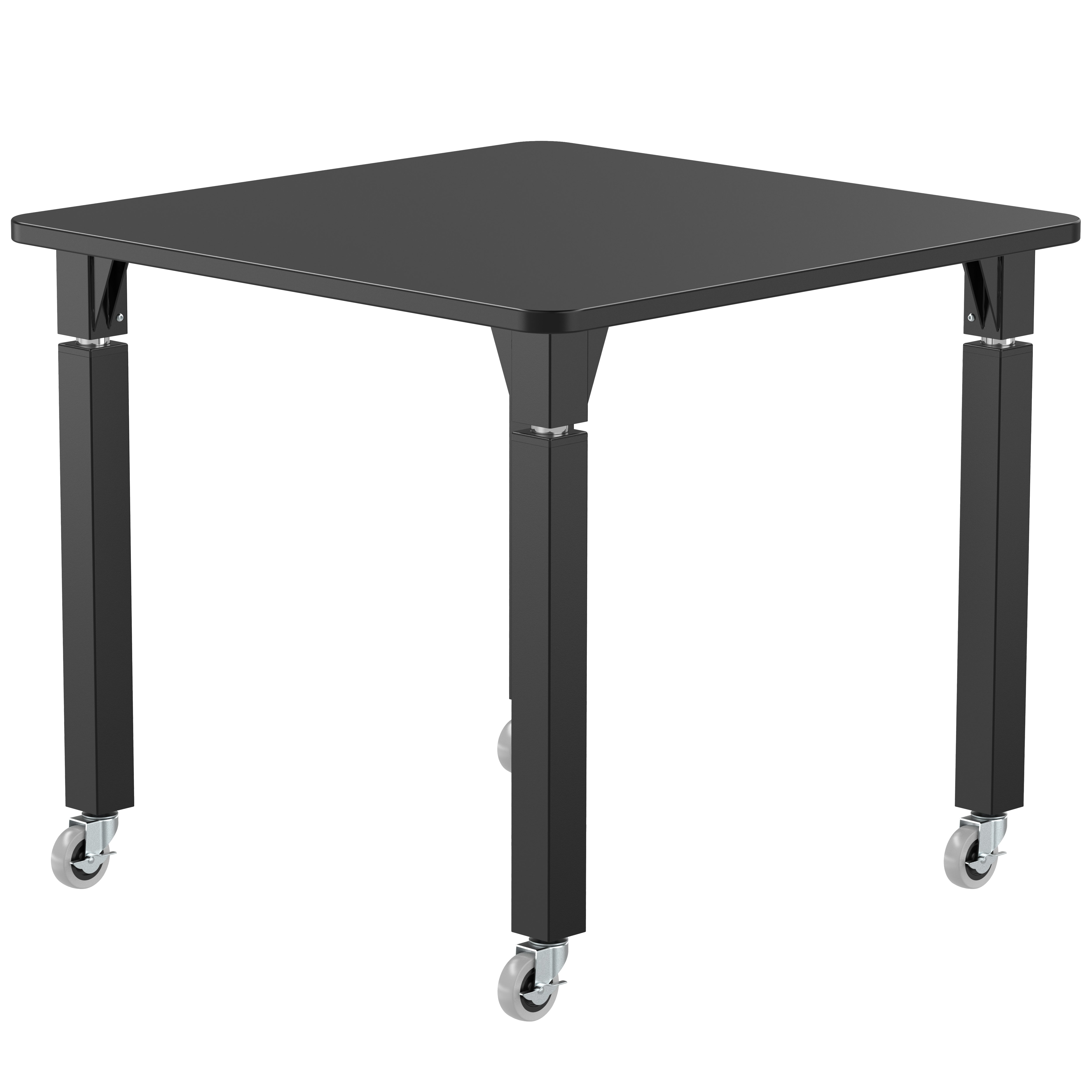 NPS® Aero-Lift Activity Table, 24" Square, Chem-Res Top, Surface Color: Black