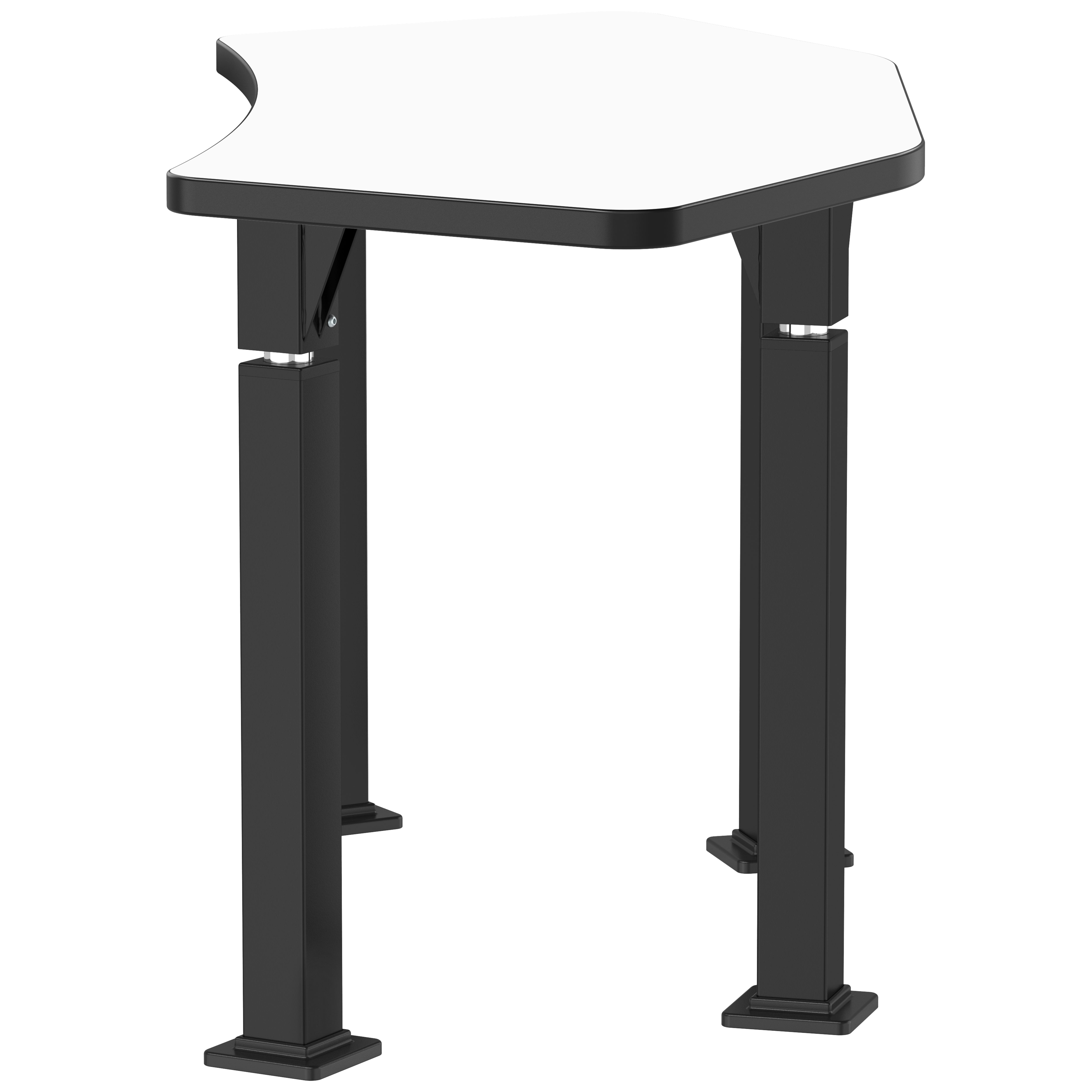 NPS® Aero-Lift Activity Table, 24" x 54" Tri, Whiteboard Top, Surface Color: White