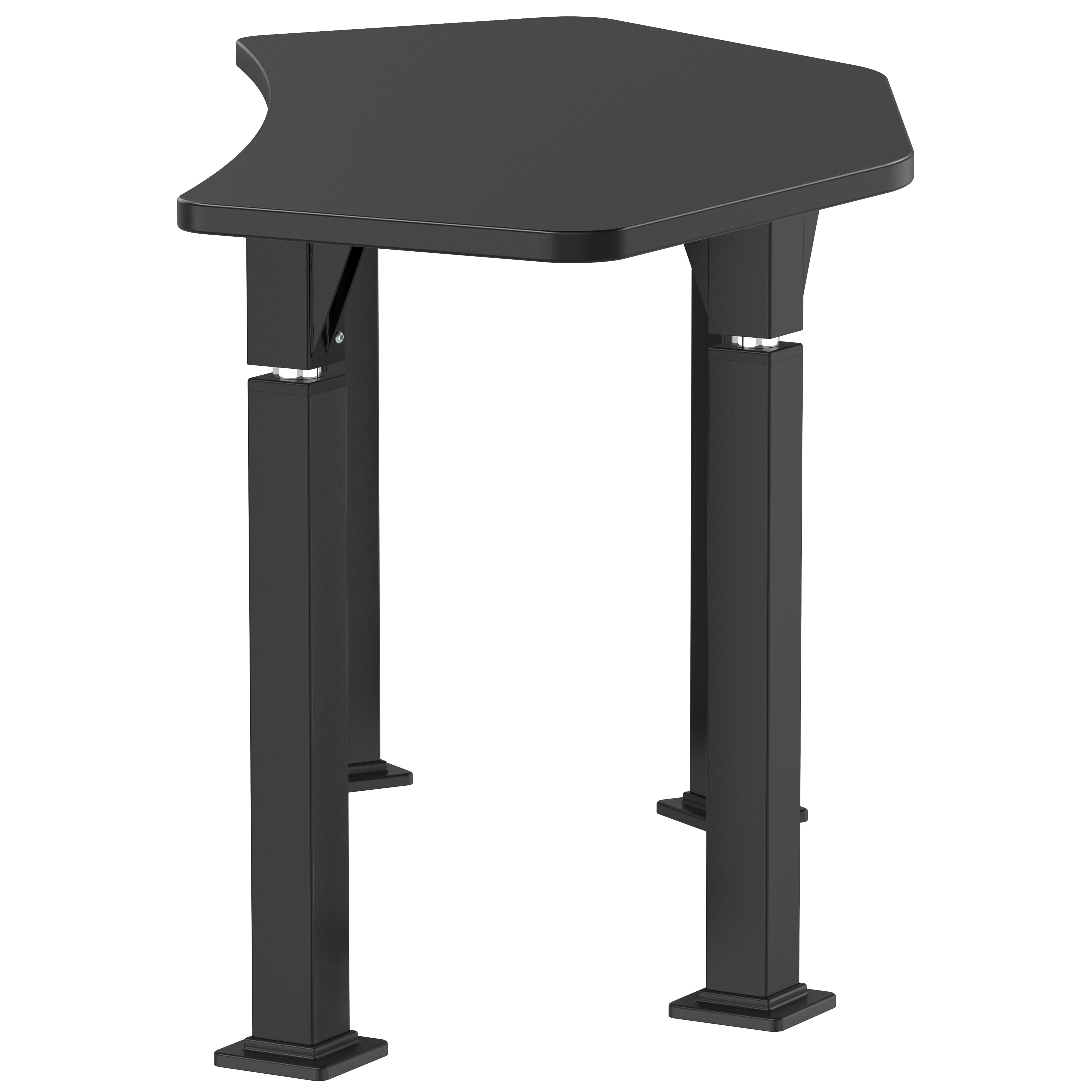 NPS® Aero-Lift Activity Table, 24" x 60" Tri, Chem-Res Top, Surface Color: Black